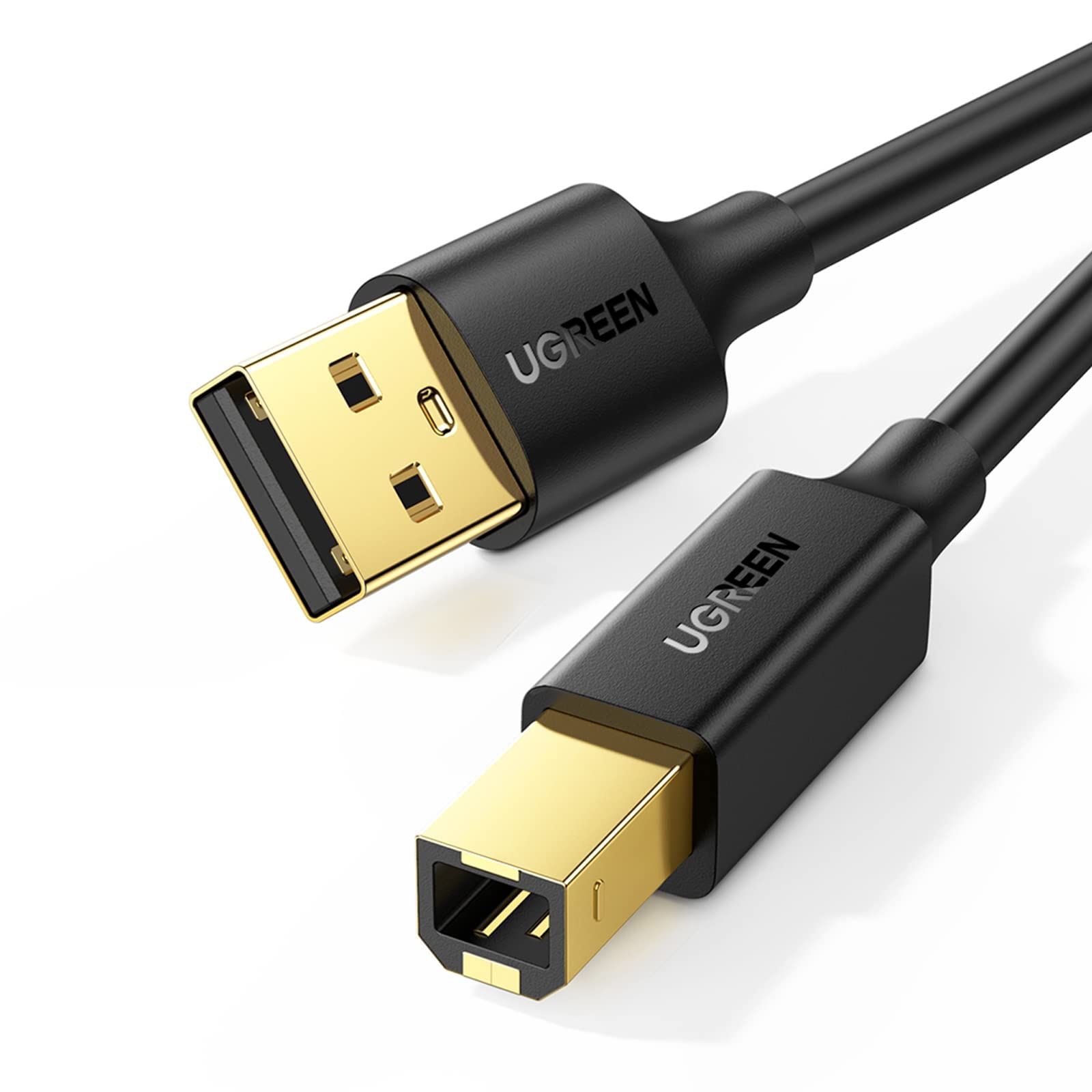 UGREEN USB 2.0 Printer Cable - 6.6 FT High-Speed USB A to B Cable for HP, Canon, Brother, Samsung, Dell, Epson, Xerox Printers | Reliable Data Transfer for Office, Home & Studio Use