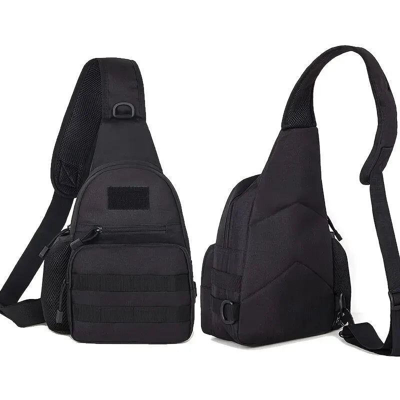 Tactical Military Shoulder Bag - Durable Nylon Chest Sling Backpack for Hiking, Outdoor Camping, Fishing & Trekking - Perfect for Adventure Travel, Survival Gear & Everyday Carry