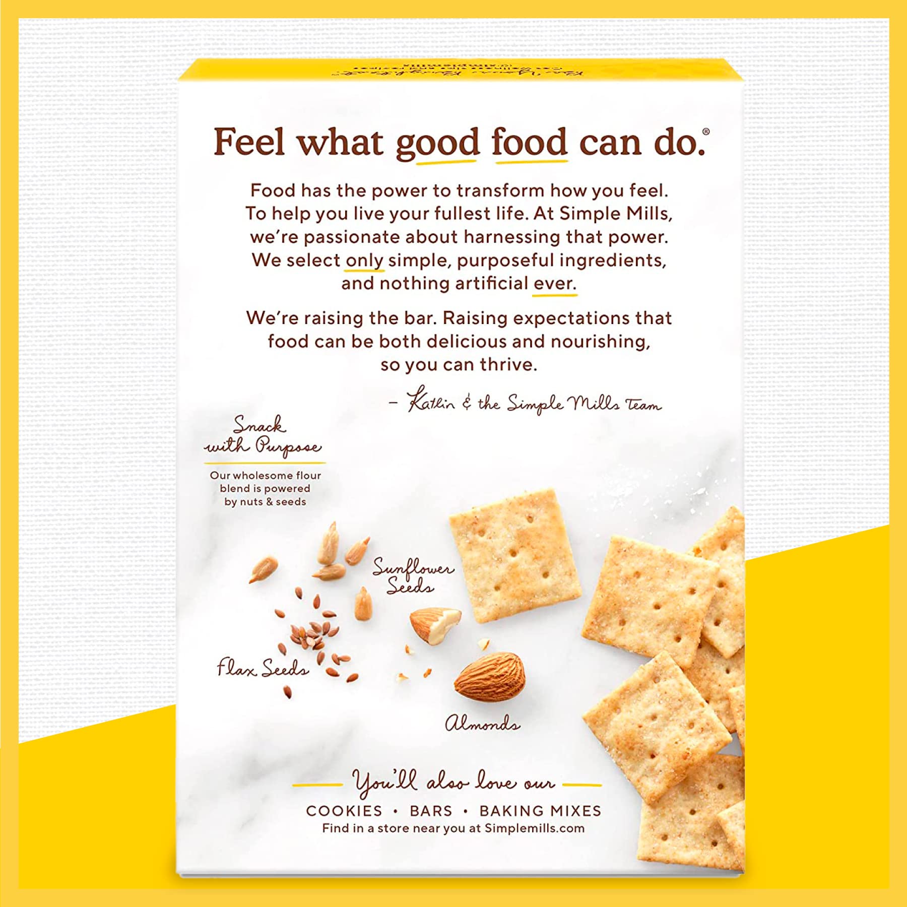 Simple Mills Almond Flour Crackers - Gluten Free, Vegan, Healthy Snacks, Fine Ground Sea Salt, 4.25oz (Pack of 6) | Perfect for Keto Diet, School Lunches & On-the-Go Snacking