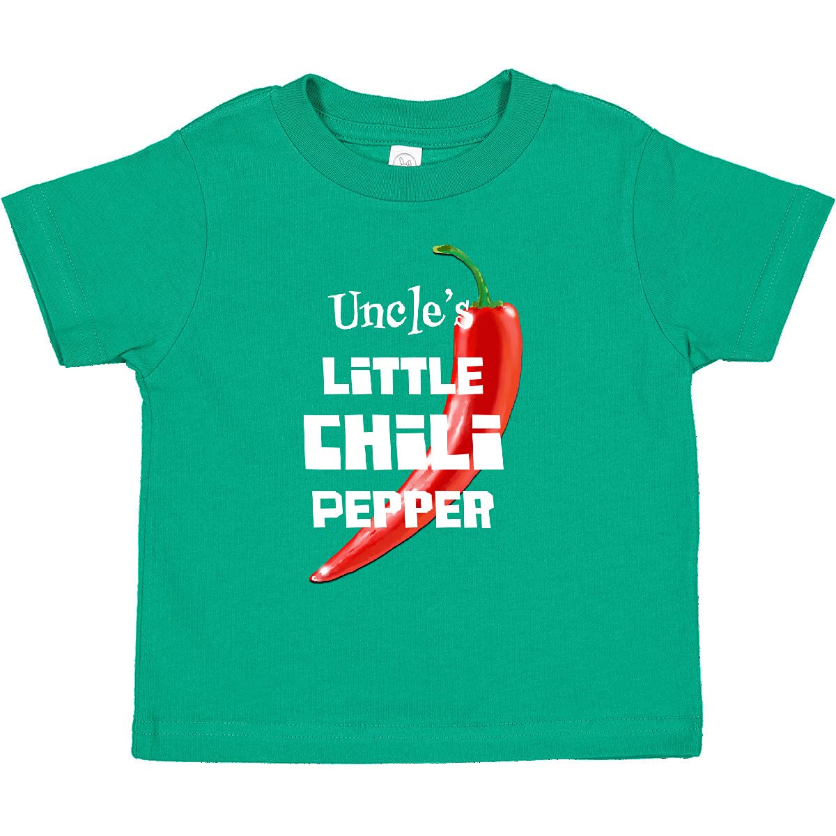 Inktastic Uncle's Little Chili Pepper Toddler T-Shirt - Cute Baby Boy Clothes for Playdates & Family Photos | Soft Cotton Tee for Toddlers 1-3 Years
