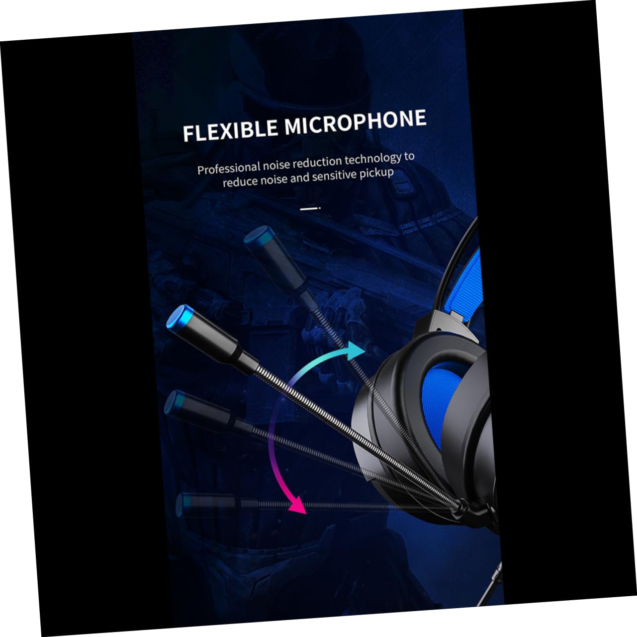 HOMOCONO Gaming Headset with LED Lights - Comfortable Memory Foam Ear Pads, Noise Cancelling Mic & 7.1 Surround Sound for PC, PS4, Xbox - Perfect for Gaming, Streaming & Online Classes