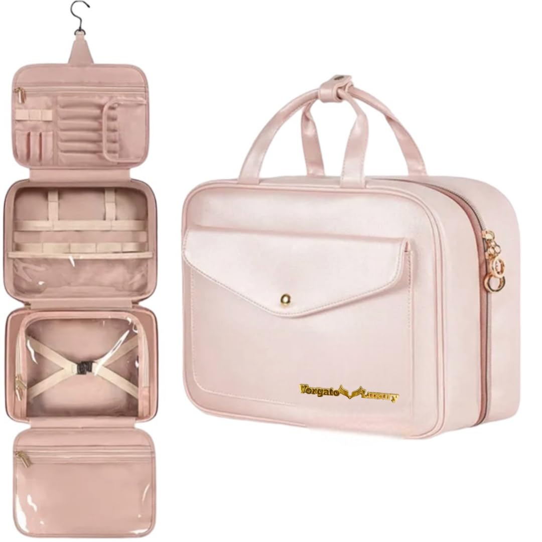 Hanging Toiletry Bag for Women & Men - Waterproof Cosmetic Travel Bag with Multiple Pockets - Perfect for Cruise Ships, Camping, Gym & Business Trips - Essential Toiletries Organizer for Travel Accessories