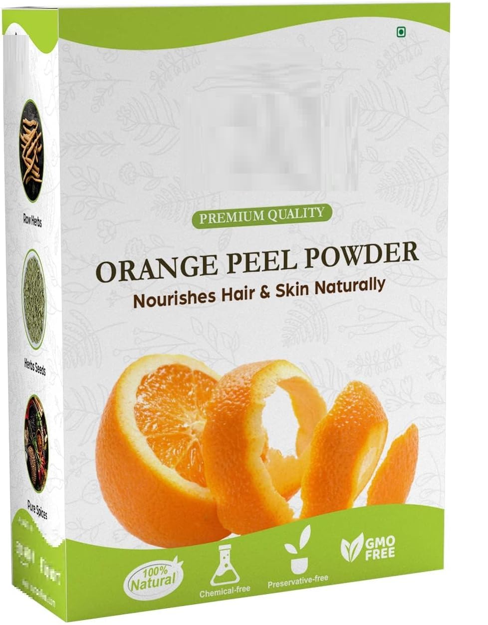 Organic Orange Peel Powder for Skin & Hair Care - 100% Pure Natural Herbal Face Pack (100g) | Brightens Skin, Reduces Acne & Promotes Hair Growth | Perfect for DIY Beauty Masks & Spa Treatments at Home