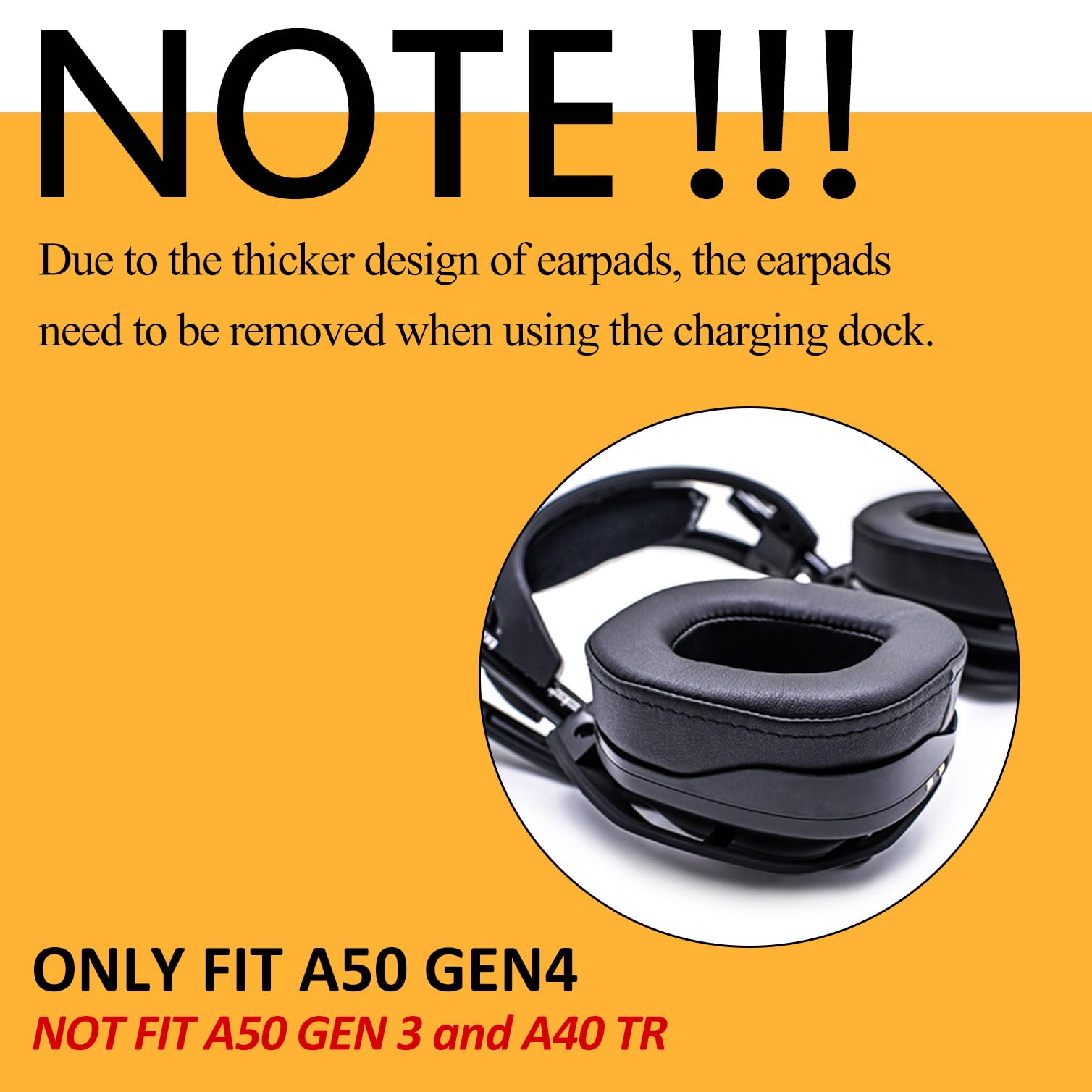 CCRE Replacement Earpads for Astro A50 GEN4 Headset - Premium Mod Kit Ear Cushions & Cups (Black) - Perfect for Gaming, Streaming & Long Wear Comfort