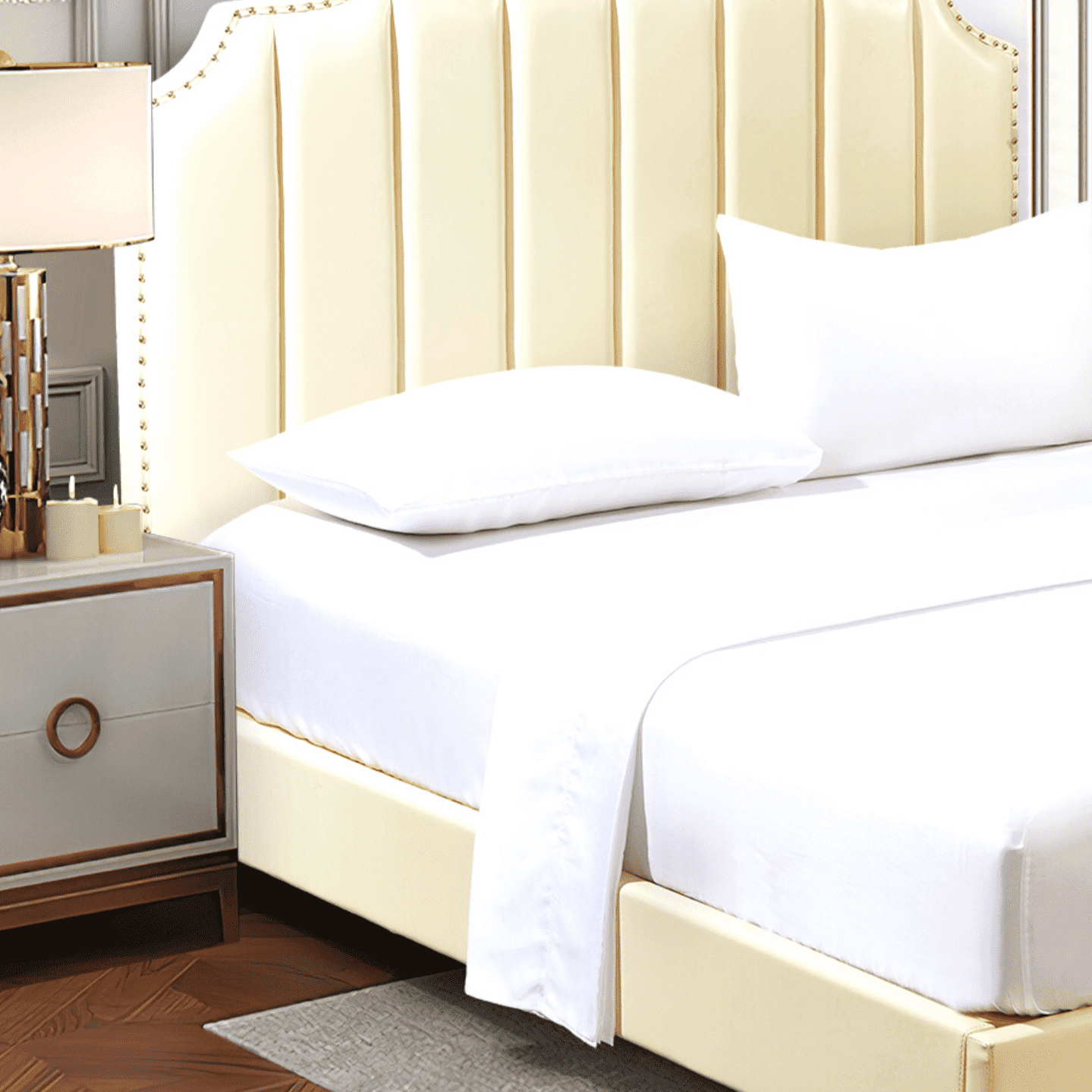 100% Lyocell Bed Sheet Set - Queen Size, Soft & Breathable Bedding - Perfect for Hot Sleepers & Eco-Friendly Home Decor