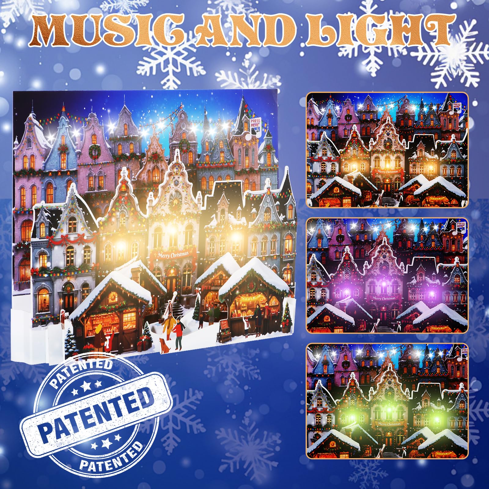 Christmas Pop Up Cards for Kids - Musical Greeting Cards with Lights & Songs - Holiday New Year Gift - Perfect for Classroom Exchanges, Stocking Stuffers & Family Celebrations