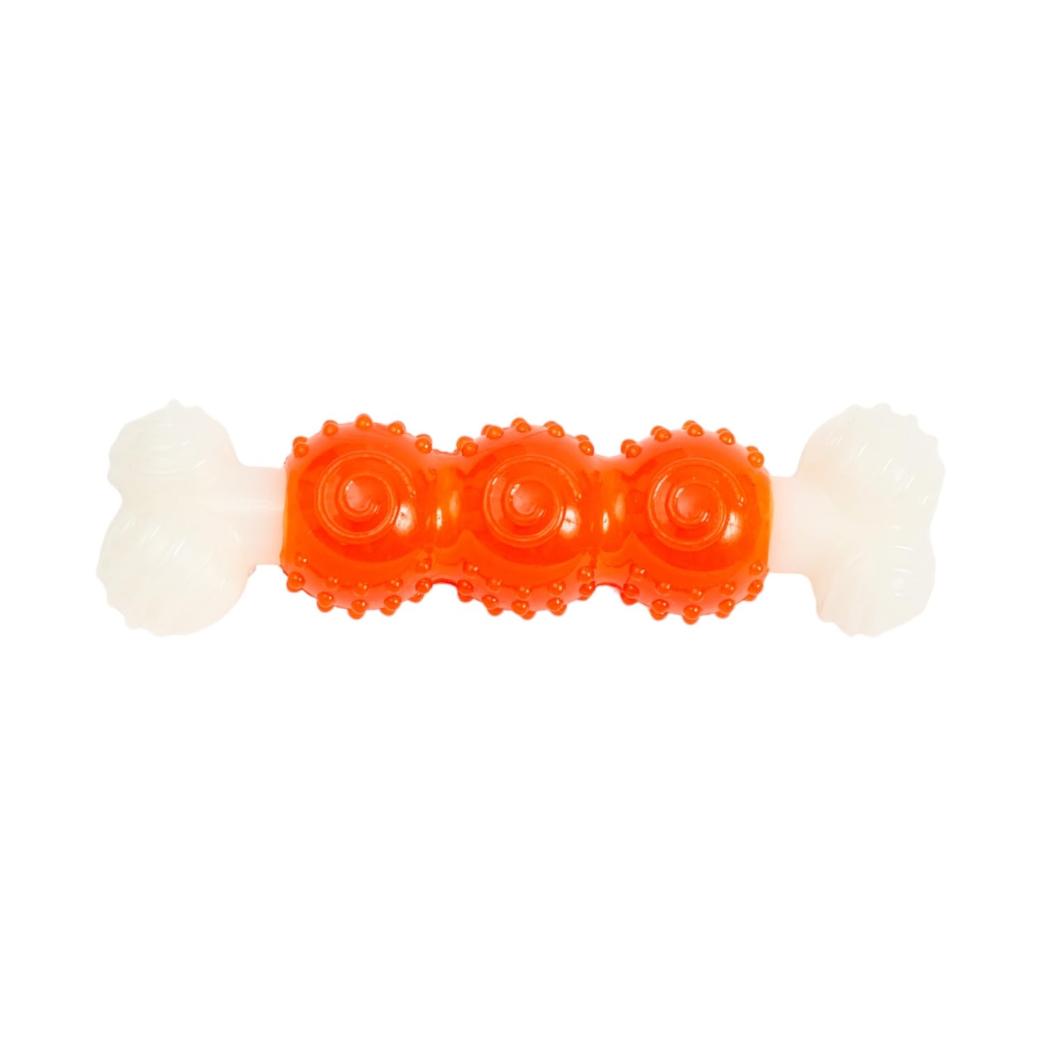 **Durable TPR Nylon Bone Chew Toy for Dogs – Non-Toxic, Teeth Cleaning & Gum Massage – Ideal for Small, Medium & Large Breeds – Orange (7-Inch) – Perfect for Aggressive Chewers & Dental Health**