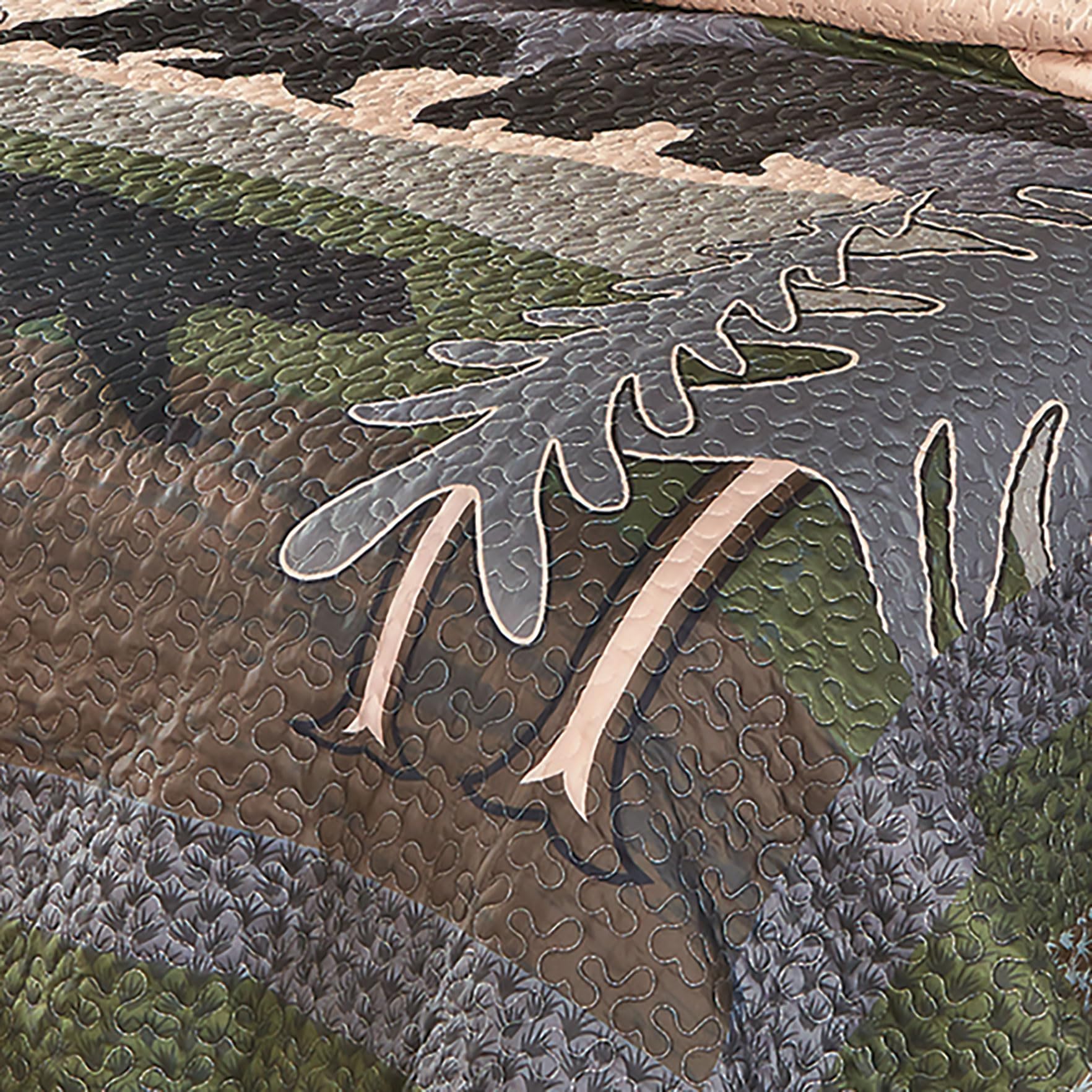 Premium Black Bear Hills Quilt Bed Set - King Size Luxury Bedding, Soft & Breathable Comforter Cover with Matching Pillow Shams - Perfect for Master Bedroom, Guest Room & Cozy Winter Nights