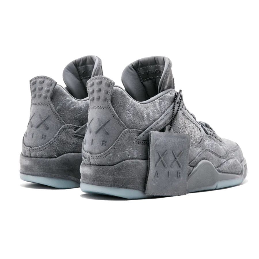 Air Jordan 4 Retro KAWS Cool Grey White Sneakers - Men's Basketball Shoes for Streetwear & Casual Style