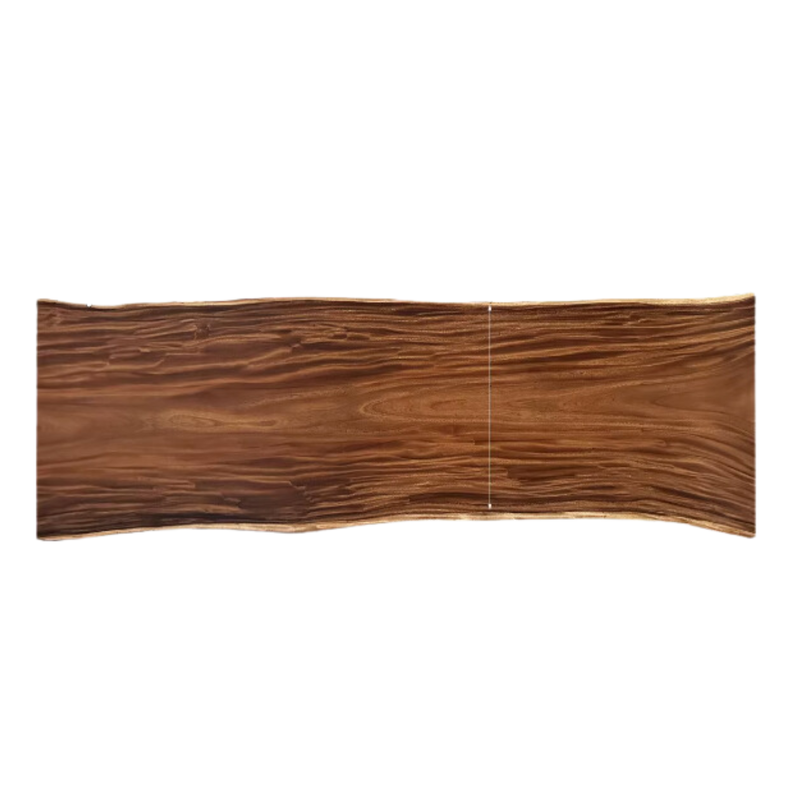 Premium Black Walnut Solid Wood Dining Table with Natural Edge - Large Top for Kitchen, Dining Room & Home Decor