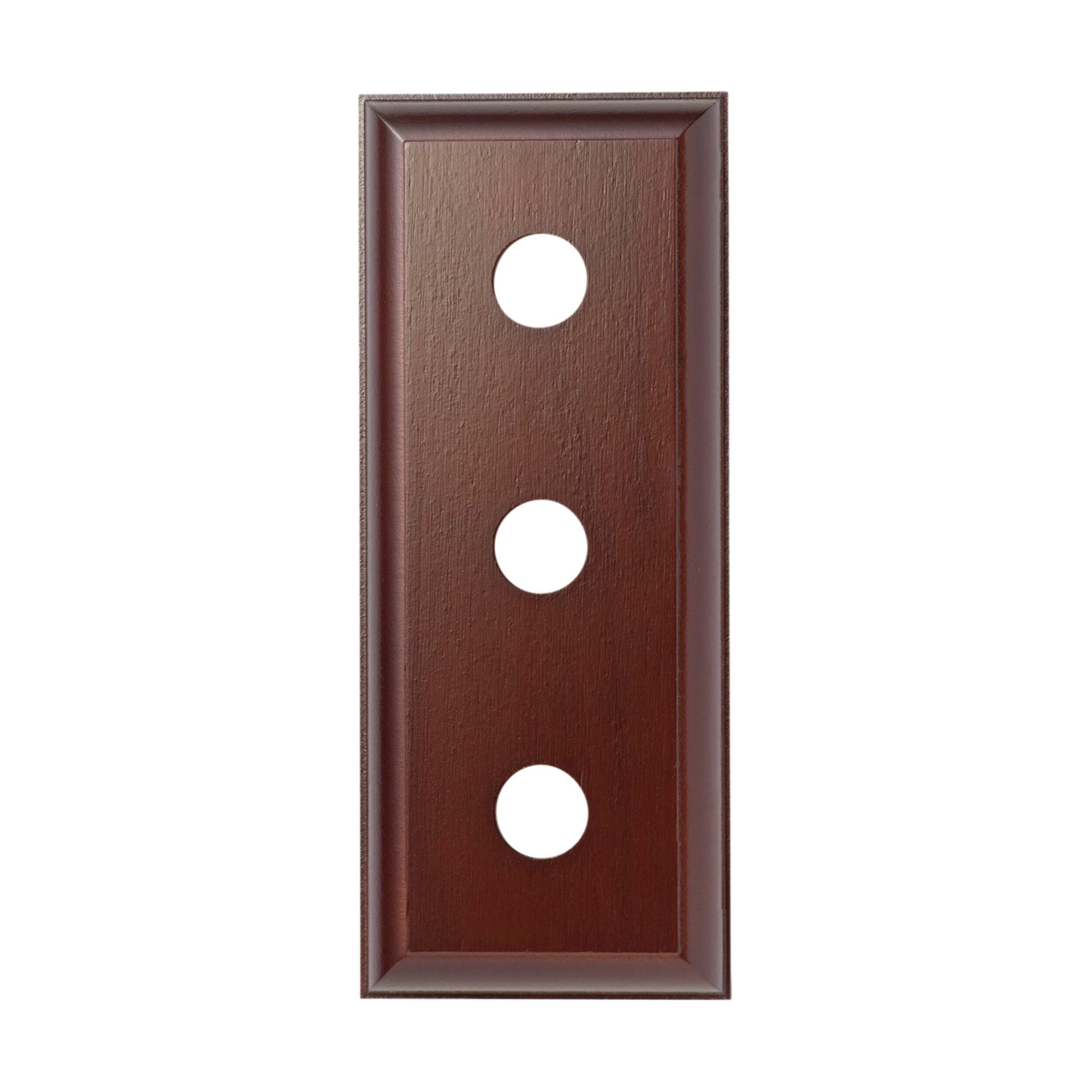 5433 Switch Socket Block Traditional Treble Cedar H90xL225mm - Electrical Outlet for Home & Office Wiring - Perfect for DIY Projects and Electrical Installations