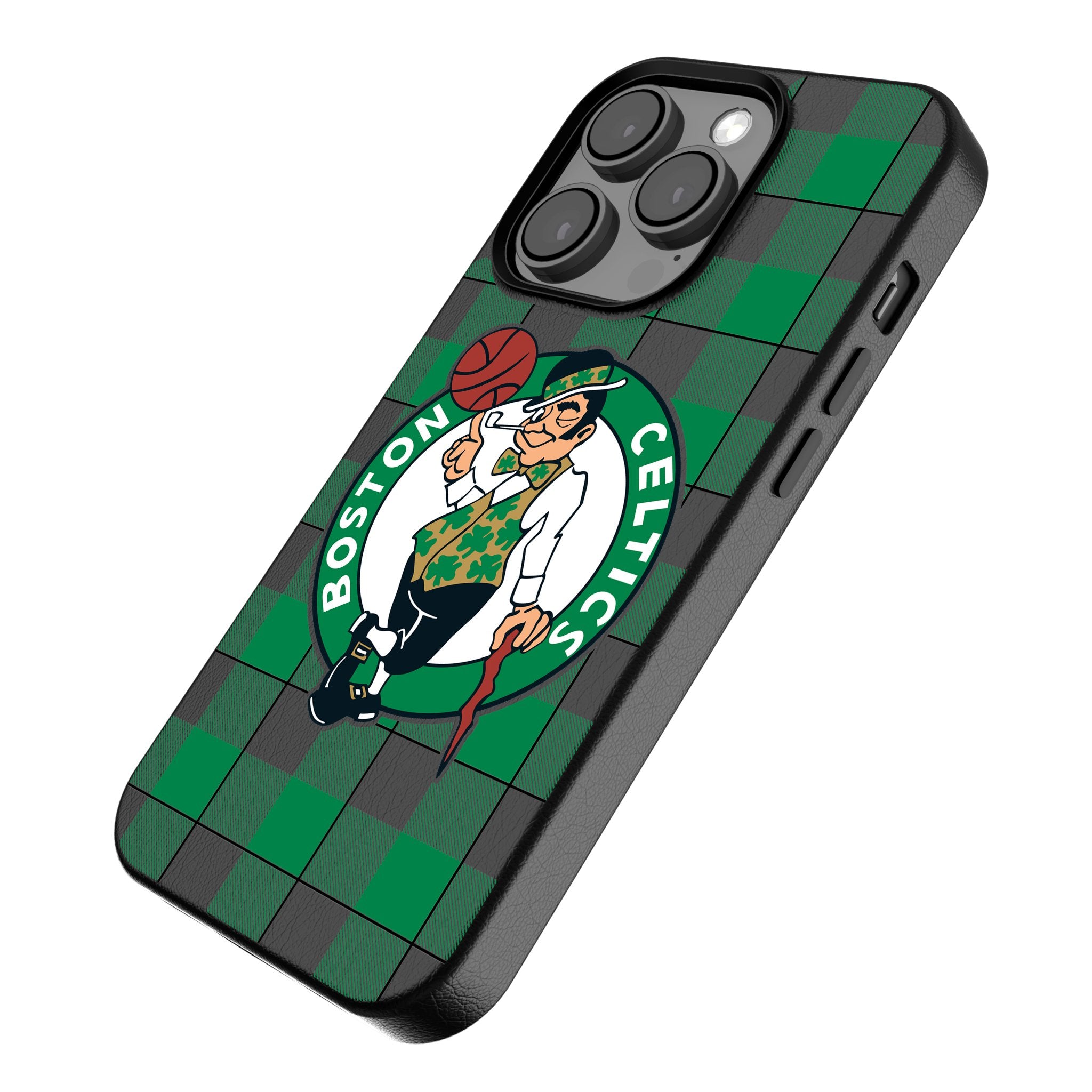 Boston Celtics Plaid MagSafe Compatible Case for iPhone 14/13/12 Pro Max - Durable Protective Cover for Basketball Fans & Celtics Supporters - Perfect for Game Day & Everyday Use