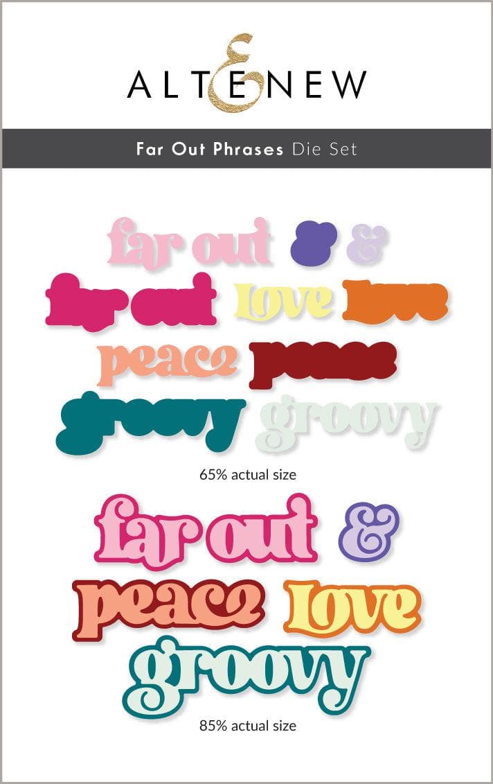 Far Out Phrases Die Set for Card Making - Scrapbooking, DIY Greeting Cards, and Paper Crafting