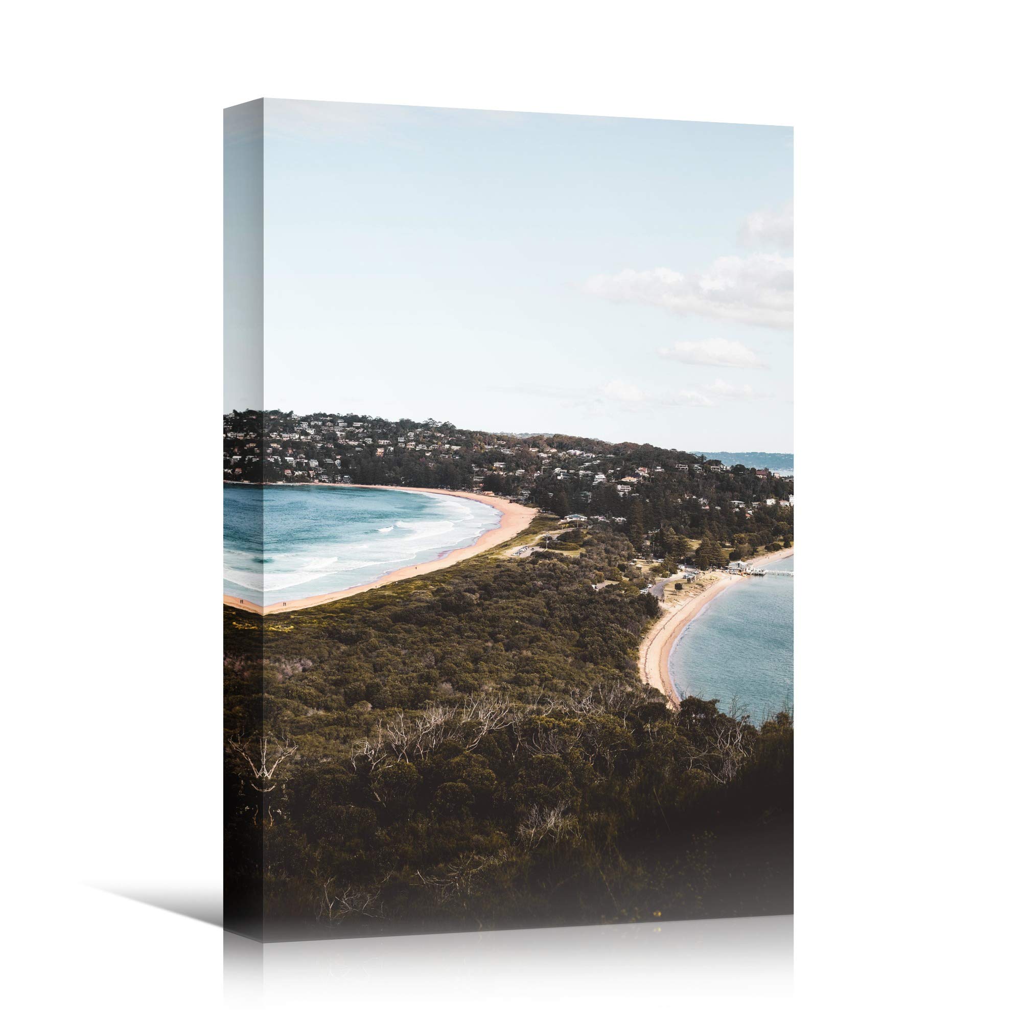 SIGNWIN Canvas Wall Art - Rocky Seas Beach Blue Coastal Photography Print 32x48 Inches - Perfect for Living Room, Bedroom & Office Decor