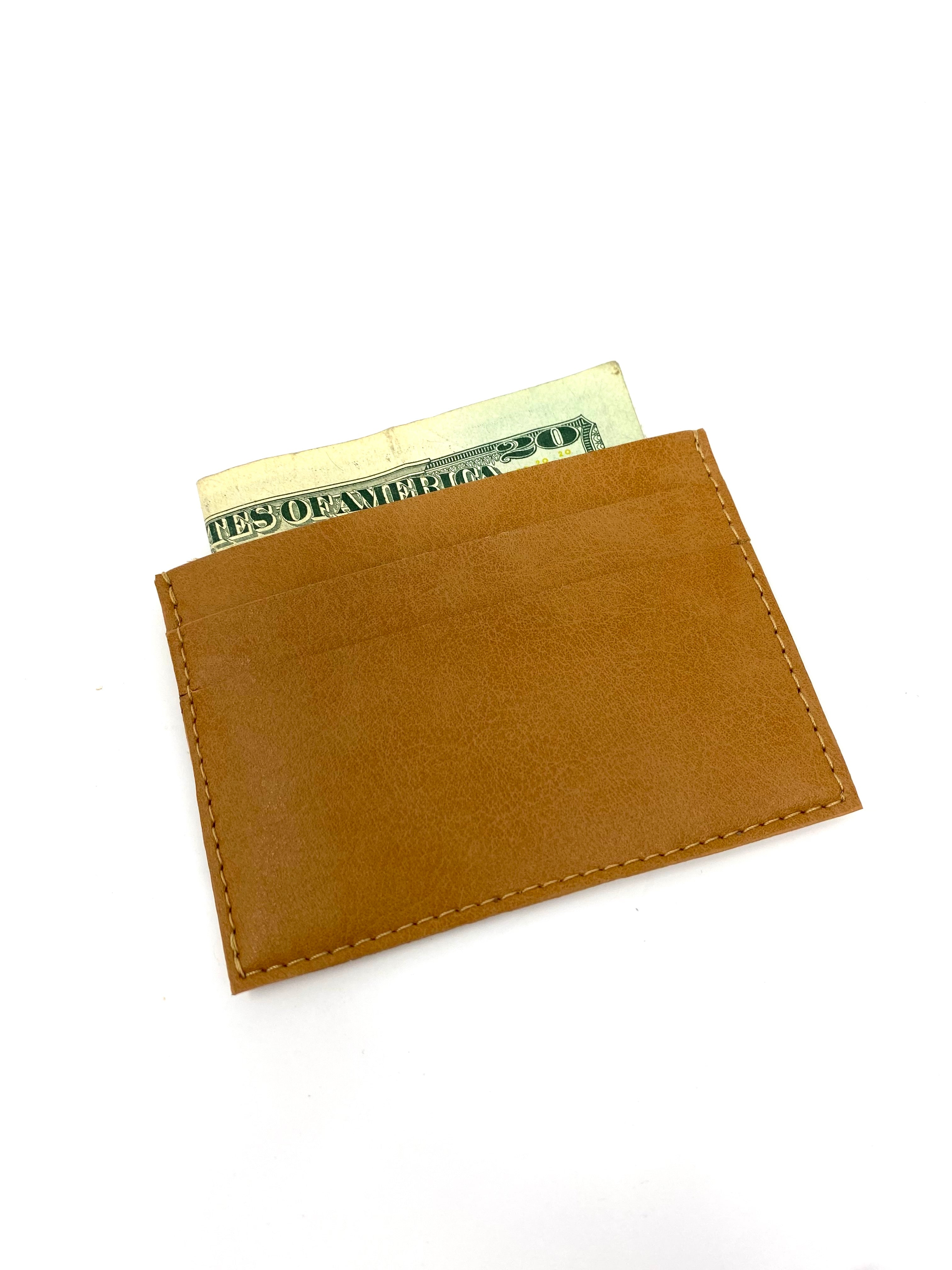 Novacas Genuine Leather Boris Cardholder in Camel - Slim RFID Blocking Wallet for Men & Women - Perfect for Travel, Business, and Everyday Use