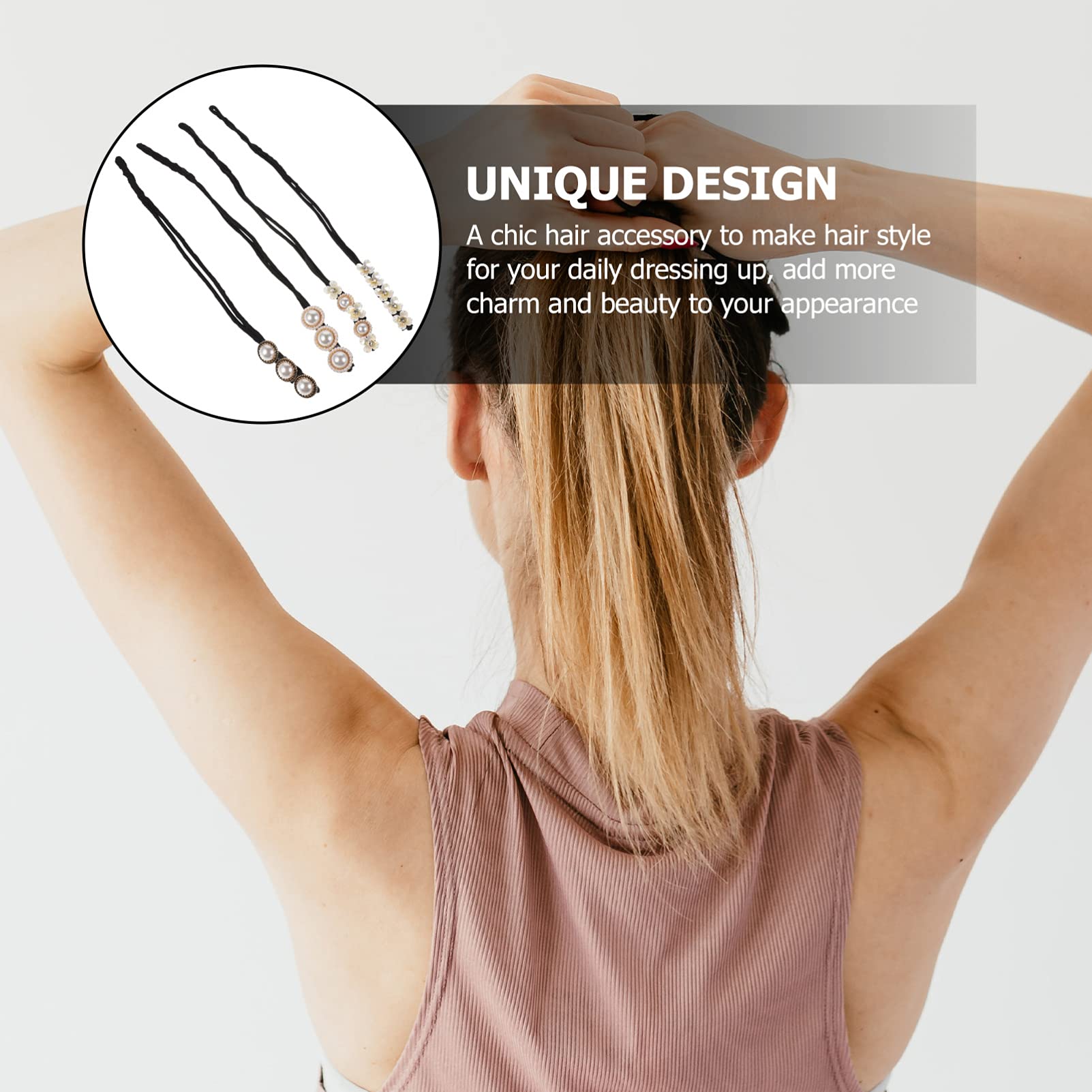 4pcs DIY Hair Bun Maker - Hair Donut Bun Holder for Women, Hair Styling Tool & Accessories for Ponytail, Updo, Wedding & Party Hairstyles