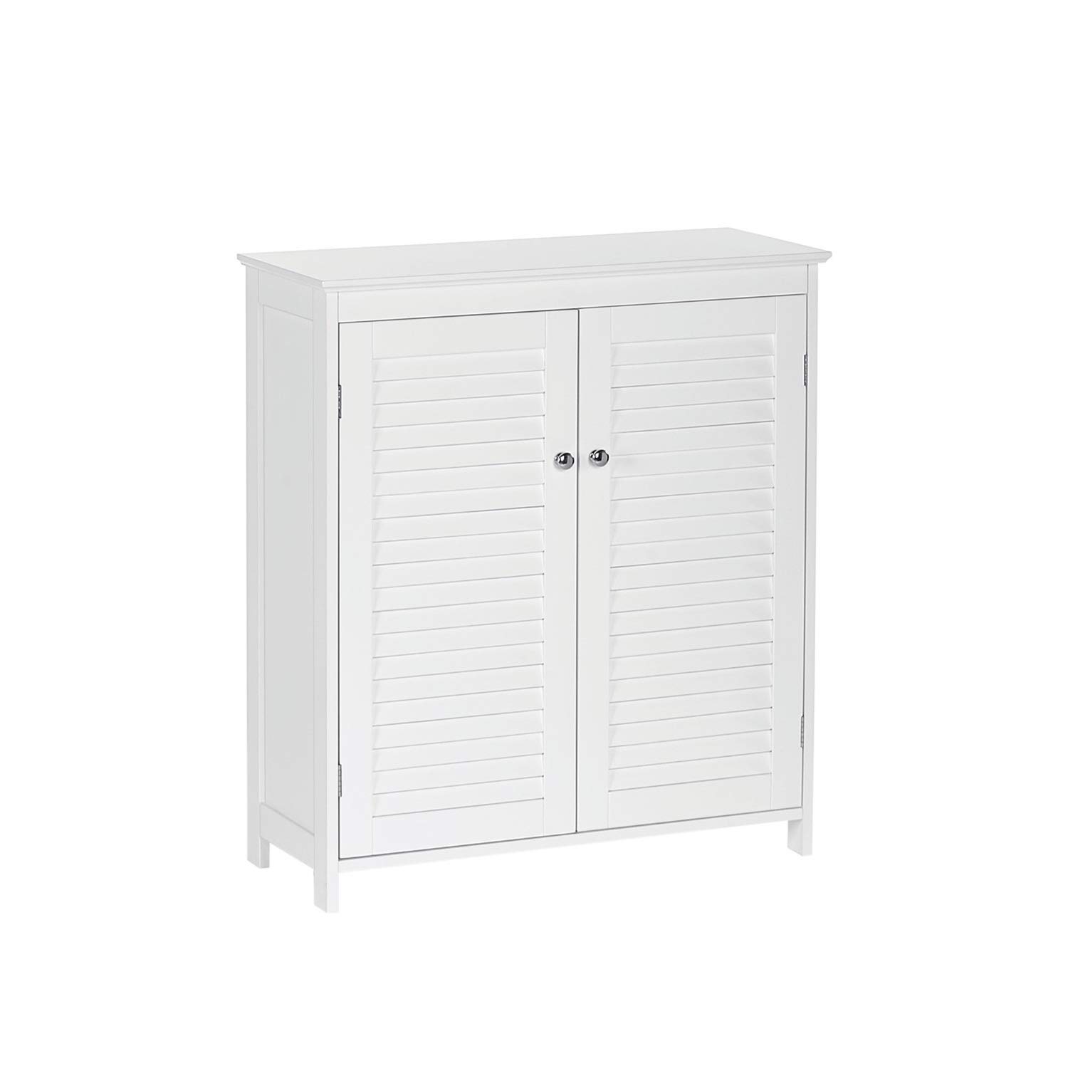 RiverRidge Ellsworth White Two-Door Floor Cabinet - Freestanding Storage Cabinet for Living Room, Bedroom, or Office Organization