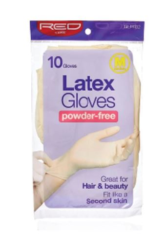 RE BY KISS Powder-Free Latex Gloves - 10 Count Box | Disposable Gloves for Medical, Food Handling & Cleaning | Hypoallergenic & Comfortable Fit