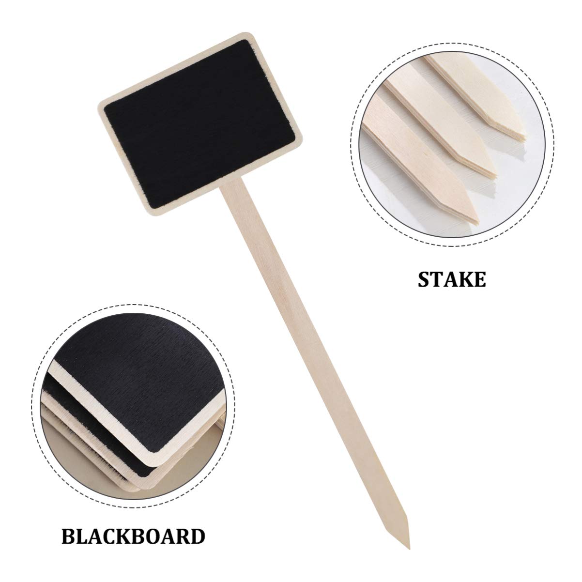 10Pcs Mini Wood Chalkboard Stakes - Reusable Plant Labels for Garden, Nursery, Flowers & Vegetables | Perfect for Seedling Identification, Herb Markers & Backyard Gardening Organization