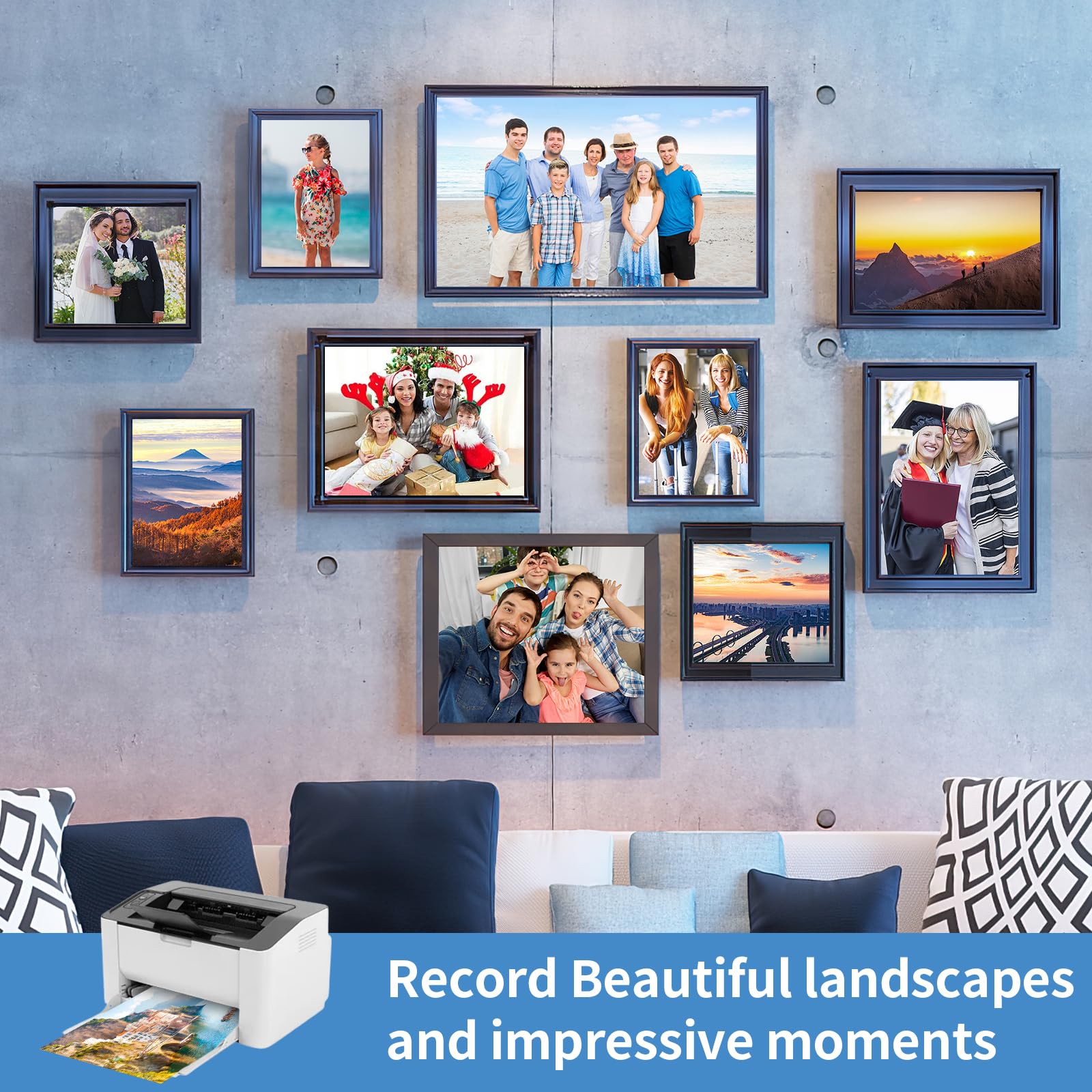Premium Glossy Photo Paper 8.5x11 Inches - 36 Sheets Heavyweight 180gsm/48lb Inkjet Printer Paper - Instant Dry High Resolution Picture Paper for DIY Projects, Photo Printing, Flyers, Greeting Cards, Calendars, Brochures & Professional Presentations