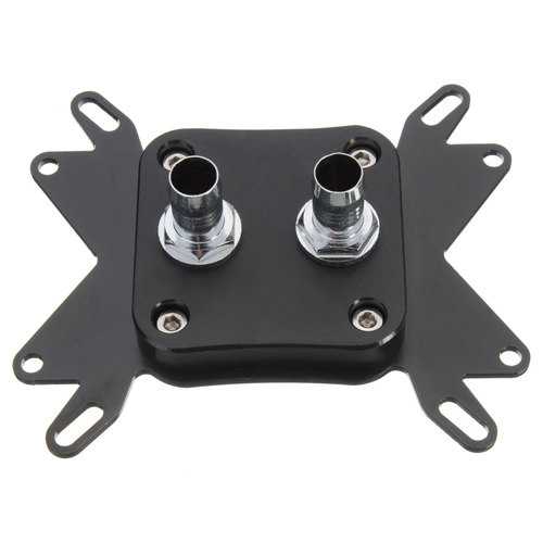 High-Performance Black POM CPU Water Cooling Block - Compatible with AMD AM2/AM3 & Intel LGA 775/1155/1156 - Perfect for Gaming PC & Overclocking Builds