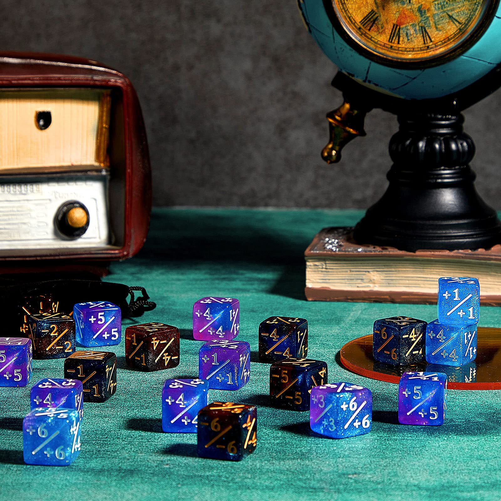 Sumind 24-Piece MTG Dice Set - Magic The Gathering Life Counters, D6 Tokens & Loyalty Counters for CCG Card Games - Perfect for MTG Tournaments, Commander Games & Tabletop RPG Accessories