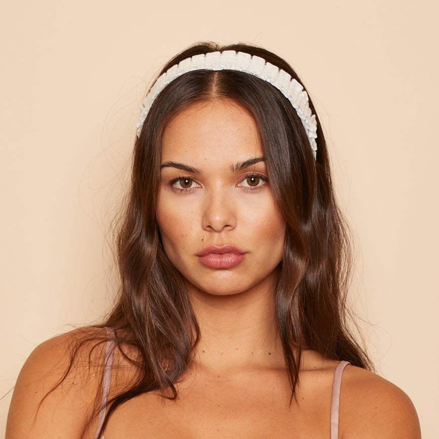 Rafaela Metallic Velvet Headband for Women - Elegant Hair Accessory for Parties, Weddings & Everyday Wear