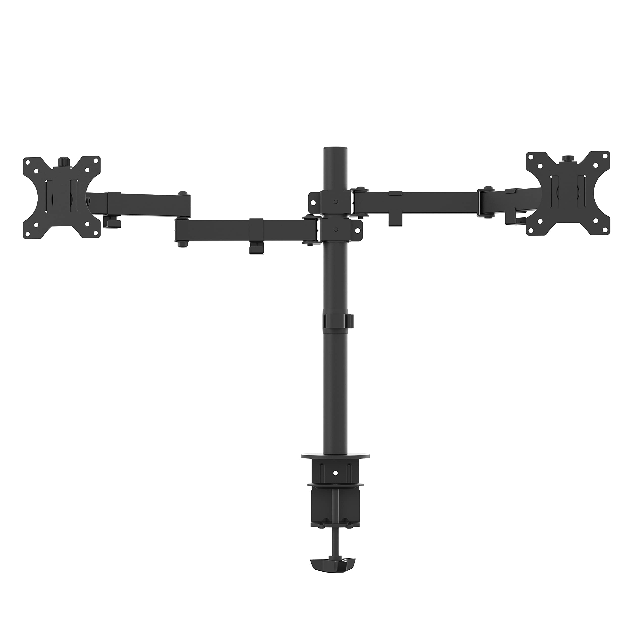 Ergonomic Adjustable Clamp-On Standing Desk Converter - Dual Monitor & Laptop Stand for 13