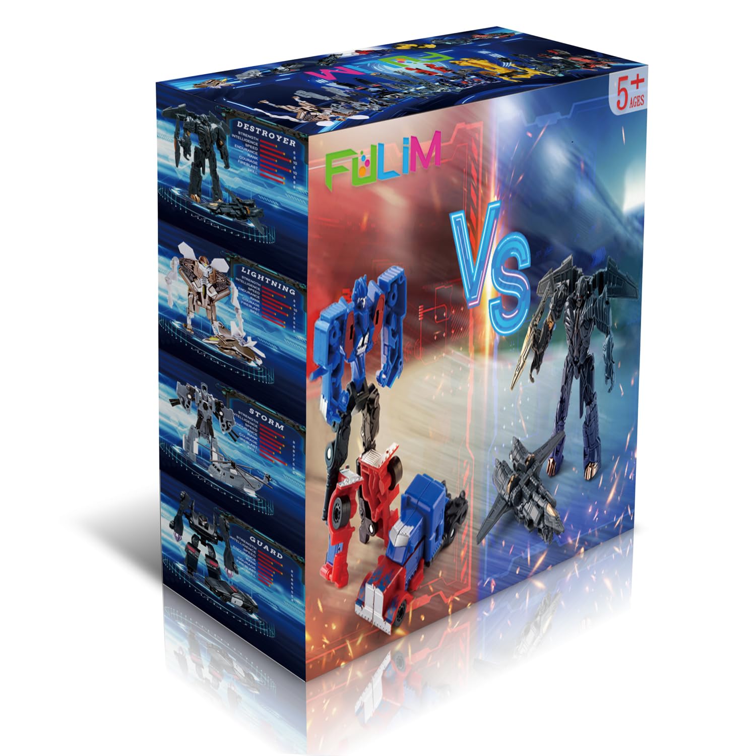 8 Pcs Mini Car Robot Toys for Kids - 3.5 Inch Transformable Action Figures, Perfect Birthday Party Favors & Gifts for Boys Girls Age 5+ | Great for Playtime, Collecting & STEM Learning Activities