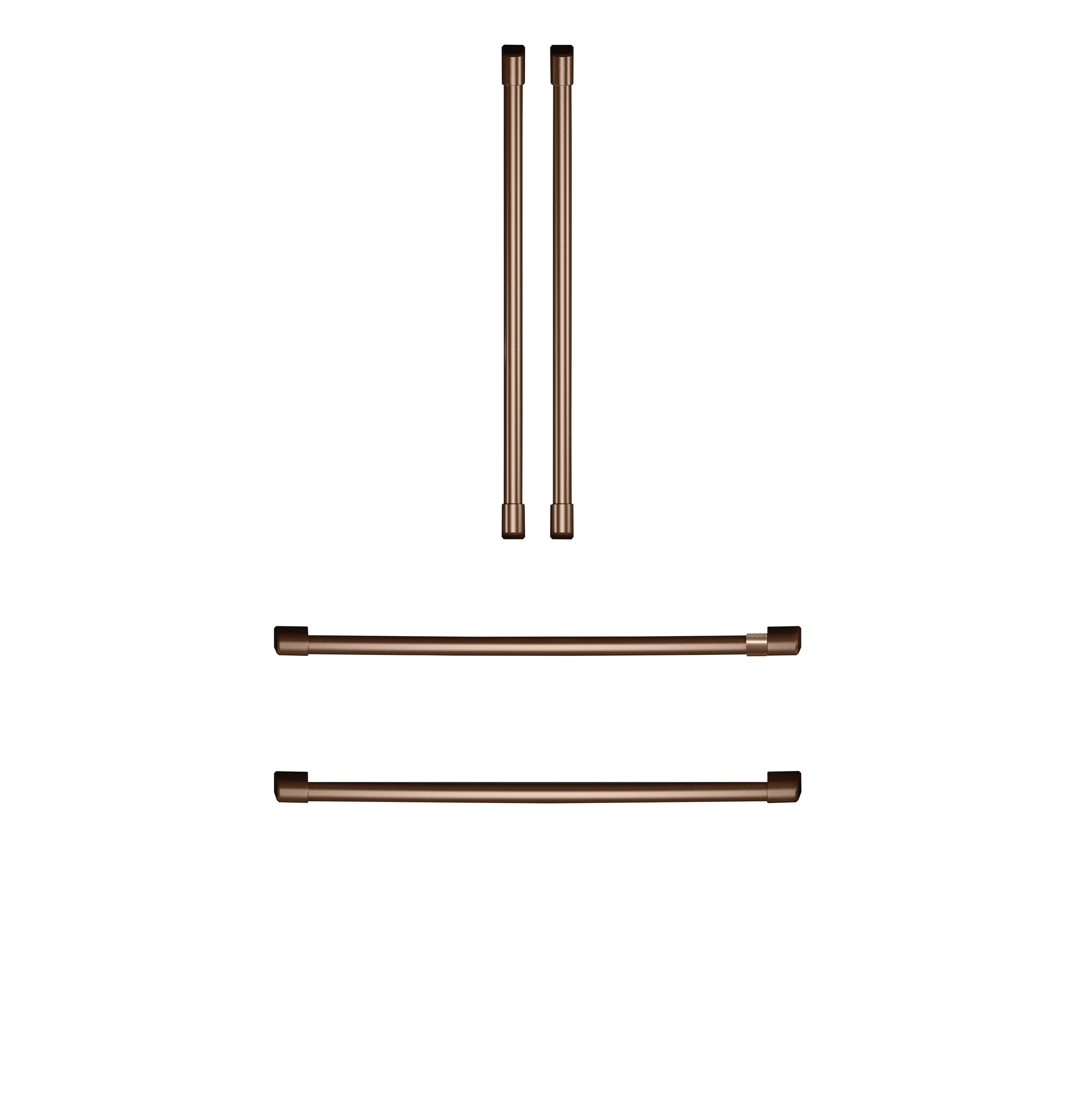 Brushed Copper Refrigerator Handle Kit - Modern Upgrade for Kitchen Cabinets & Appliances - Perfect for Home Renovation & DIY Projects