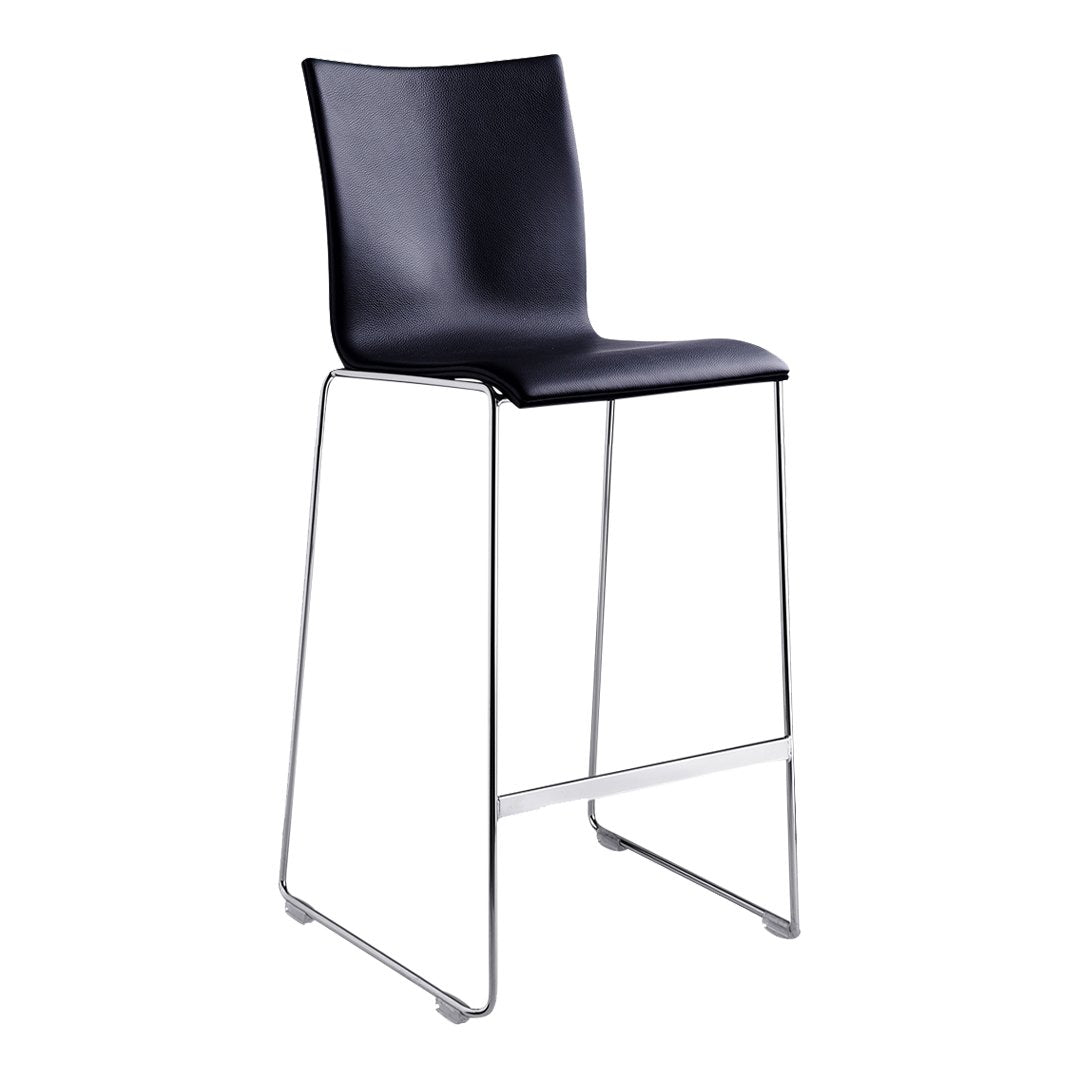 Chairik 117 Bar Stool - Fully Upholstered Bar Height Stool with Padded Seat, Modern Kitchen & Counter Stool for Home, Bar, Restaurant & Office Use