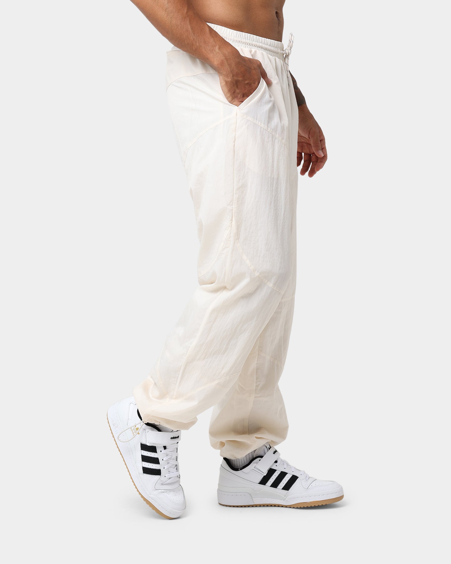 Adidas 4D Cush Running Pants for Men - Wonder White - Lightweight Breathable Workout Joggers for Gym, Training & Casual Wear