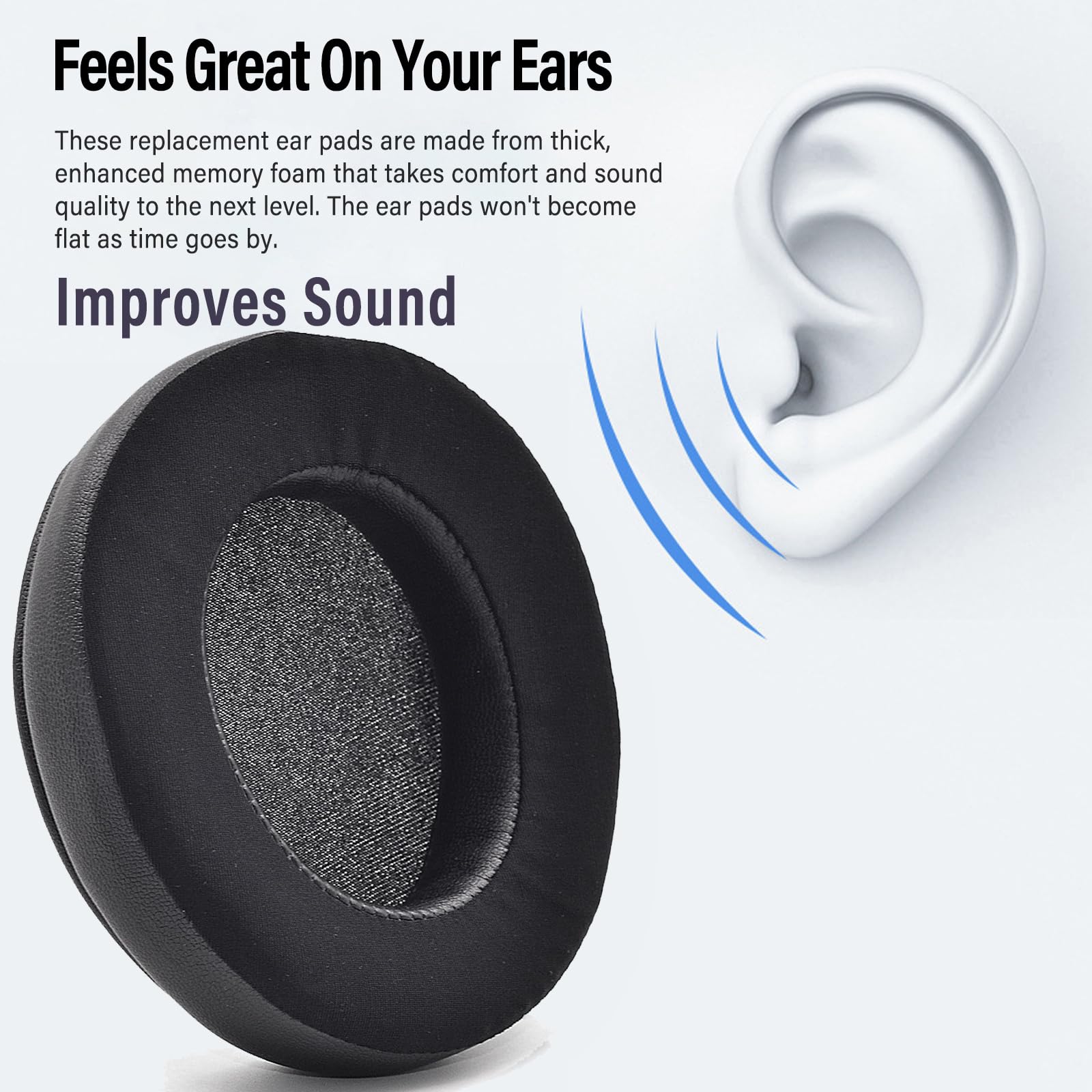 Razer Nari Cooling-Gel Ear Pads Replacement - Compatible with Nari Ultimate, Essential, Kraken Kitty & Tournament Edition Gaming Headsets | Memory Foam Cooling Cushions for Comfort & Noise Isolation | Perfect for Long Gaming Sessions & Office Work