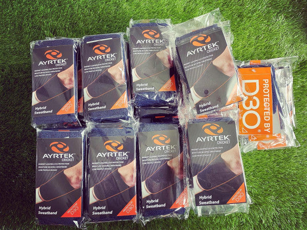 Ayrtek Hybrid Wrist Guard & Sweatband for Basketball, Tennis & Workouts - Breathable Navy Blue Sports Wrist Support for Men & Women - Perfect for Gym, Running & Injury Prevention
