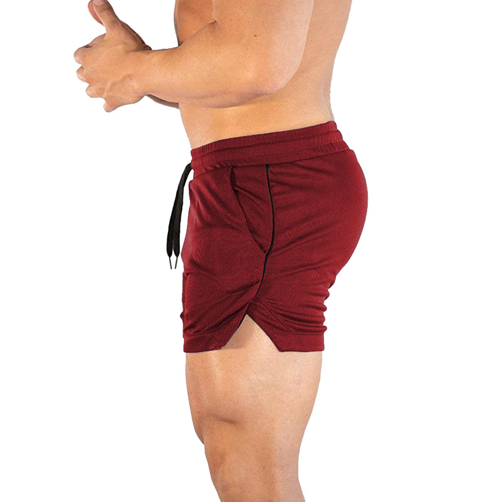 CE Men's Lightweight Workout Running Shorts with Zipper Pockets - Breathable Athletic Gym Shorts for Jogging, Training & Outdoor Activities