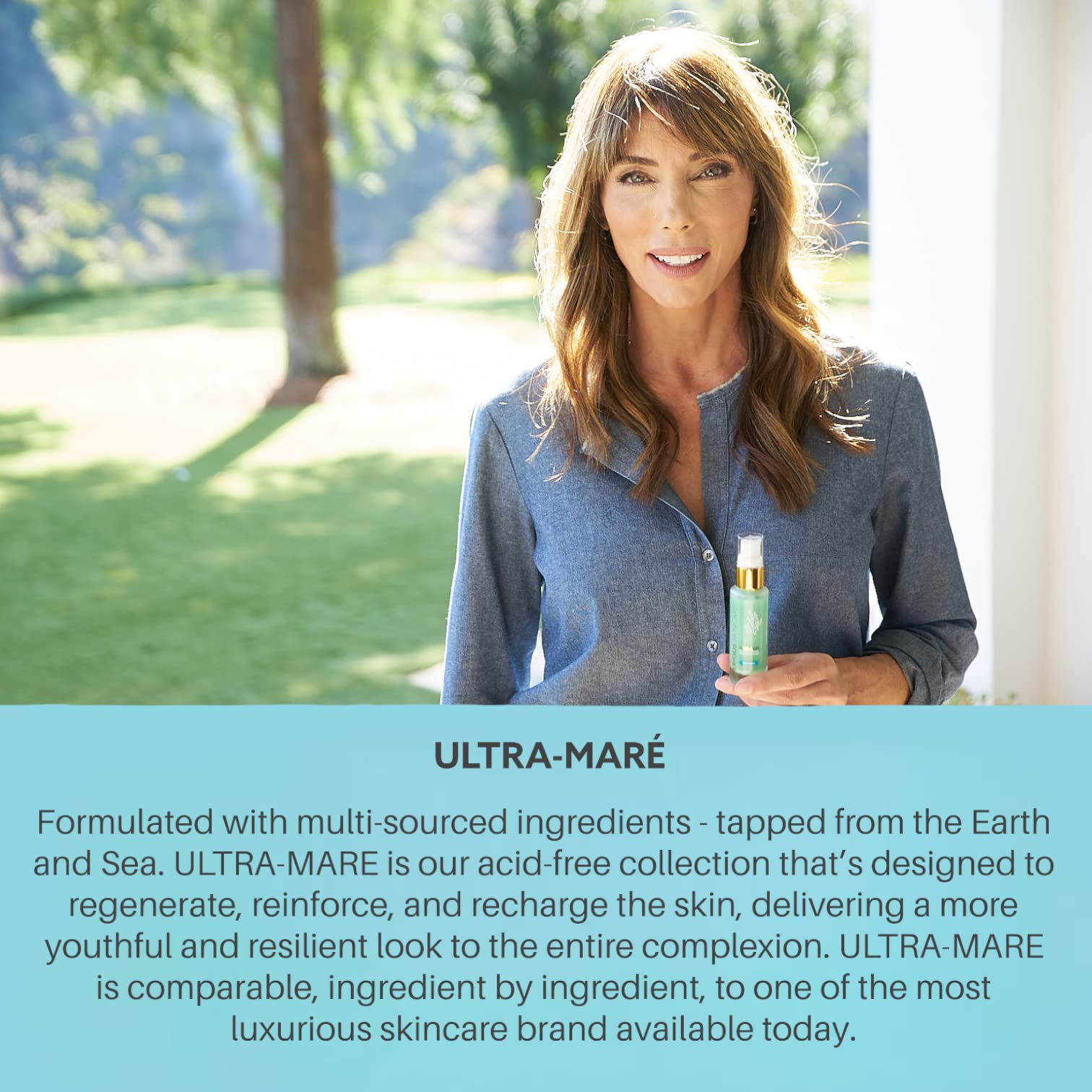 Serious Skincare Ultra-Mare Pure Marine Infusion Facial Serum - Collagen Boosting, Cell Renewal & Plumping Serum with Niacinamide, Acid-Free Formula (2 oz) - Perfect for Nighttime Skincare Routine & Anti-Aging Regimen