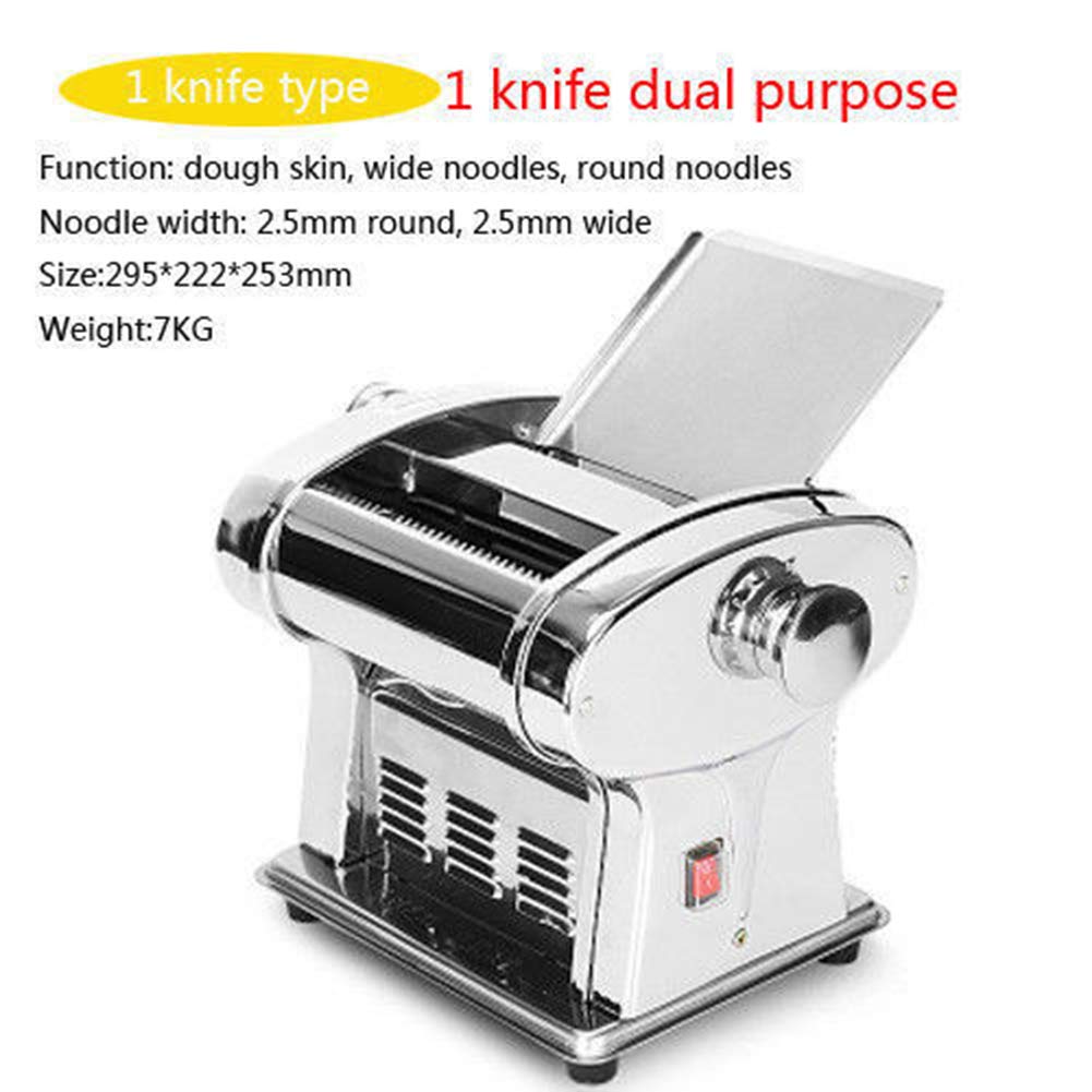 Electric Pasta Maker Machine 110V - Stainless Steel Noodle Maker with 6 Thickness Settings & 1 Cutter - Perfect for Homemade Spaghetti, Dumpling Wrappers & Fresh Pasta Dough | Ideal for Italian Cuisine, Asian Noodles & Family Cooking
