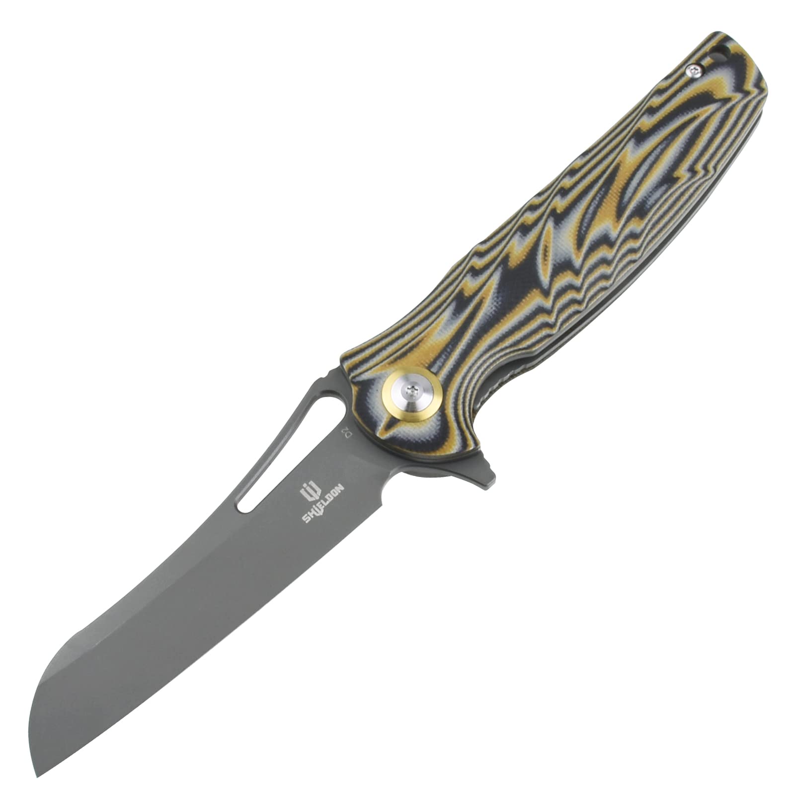 Premium Damascus Steel EDC Folding Knife - Tactical Pocket Knife for Outdoor Camping, Hiking & Survival Gear