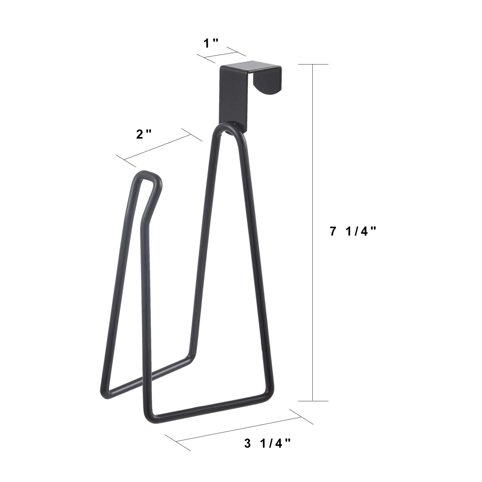 Black Metal Over The Tank Toilet Paper Holder Stand - Bathroom Tissue Roll Dispenser & Storage Organizer for Home, RV, and Office Use