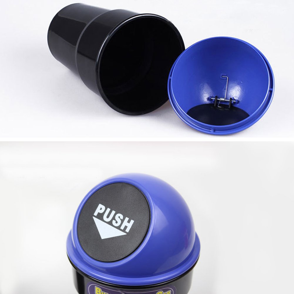 Portable Mini Car Trash Can - Small Plastic Garbage Bin for Vehicles, Auto Waste Storage Organizer - Perfect for Road Trips, Commuting & Keeping Your Car Clean