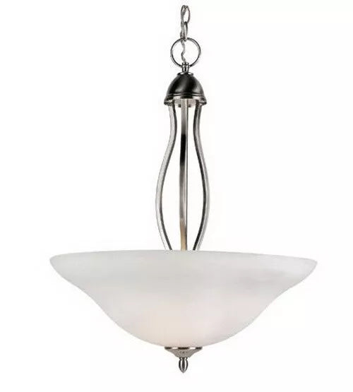 Trans Globe Lighting 8163 BN Glasswood Collection Three Light Pendant Chandelier in Brushed Nickel Finish - Modern Ceiling Light Fixture for Dining Room, Kitchen Island & Bedroom Decor