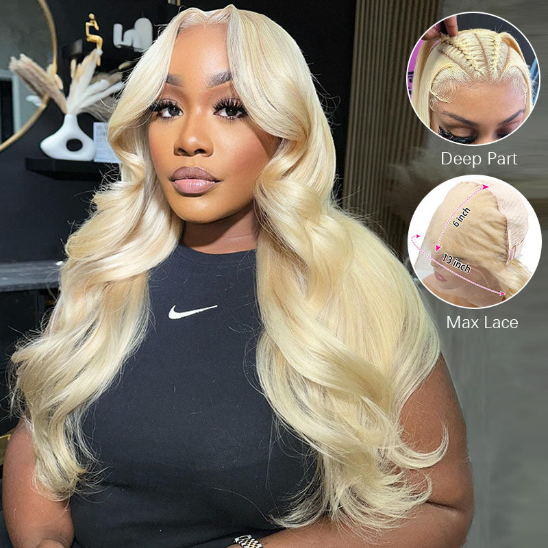 Eullair 28 Inch Body Wave Human Hair Wig with 13x4 Lace Frontal - Natural Wavy Colored Wig for Fall | Affordable & Cost-Effective Choice | Perfect for Daily Wear, Cosplay, and Special Occasions