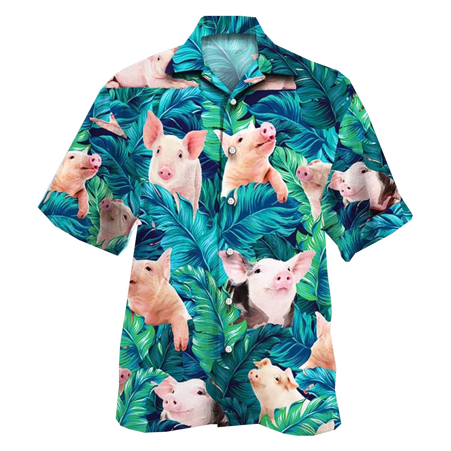 Men's Hawaiian Shirts | Tropical Beach Print Short Sleeve Button Down Shirt | Casual Relaxed Fit Unisex Aloha Shirt | Perfect for Vacation, Summer Parties & Beach Outings