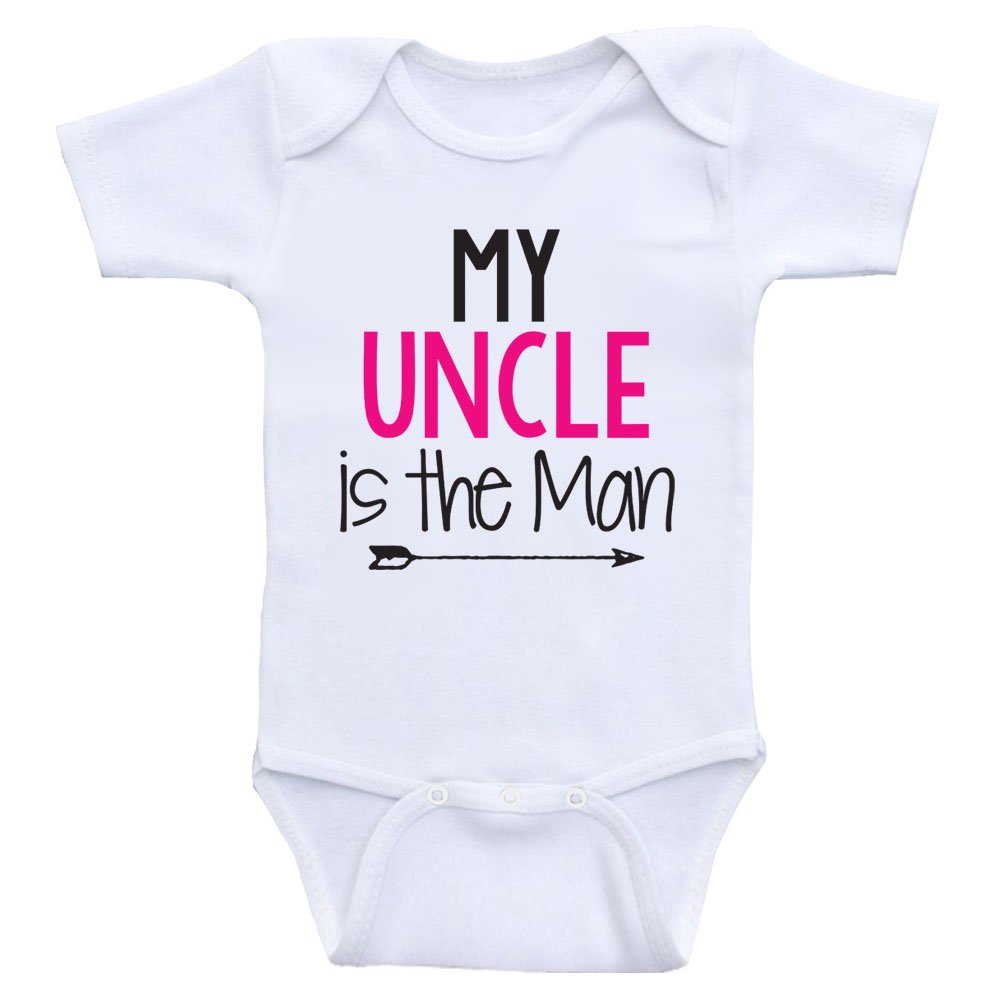 Funny Baby Onesie Bodysuit - 'My Uncle Is The Man' Cute Infant Romper | Perfect for Family Gatherings & Photo Shoots