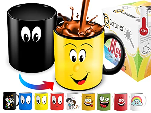 Funny Smiley Face Black Mug