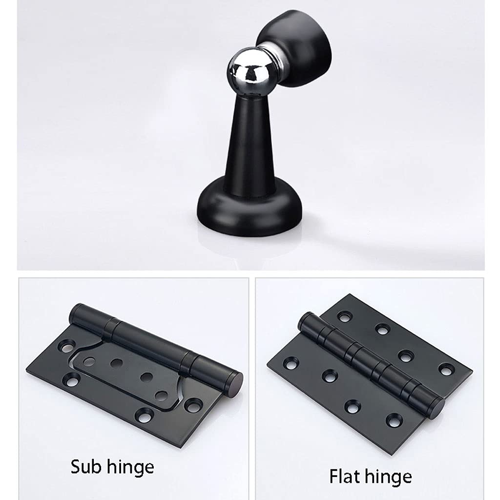 **Silent Metal Door Knob Lever with Key - Bright Chrome Bedroom Bathroom Study Hallway Closet Door Handle Lock - Perfect for Noise-Sensitive Areas & Home Security**