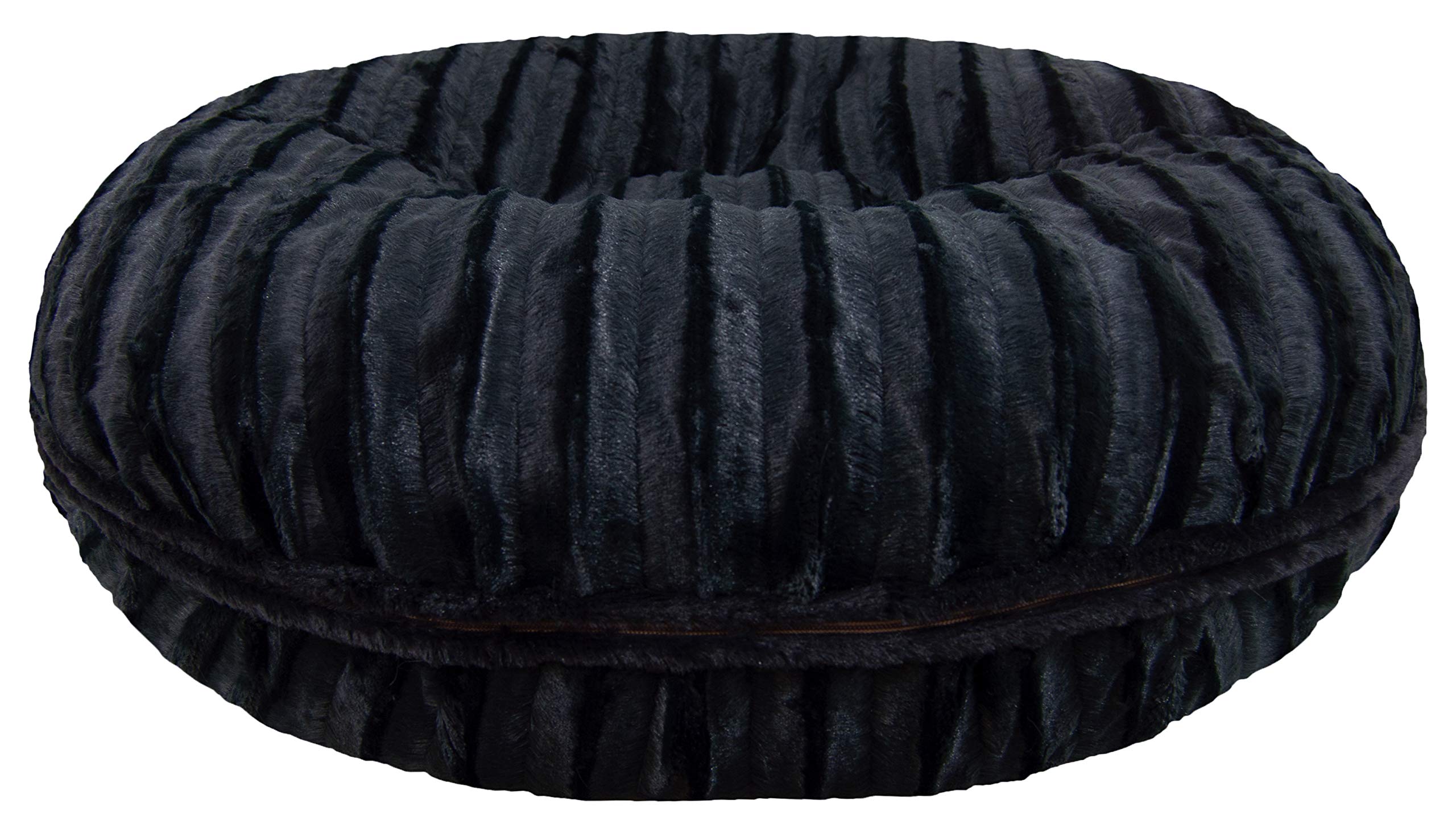 Bessie and Barnie Plush Faux Fur Dog Bed - Waterproof Washable Round Pet Bed for Small Medium Large Dogs - Cozy Calming Bed for Crate, Living Room & Travel - Multiple Colors Available