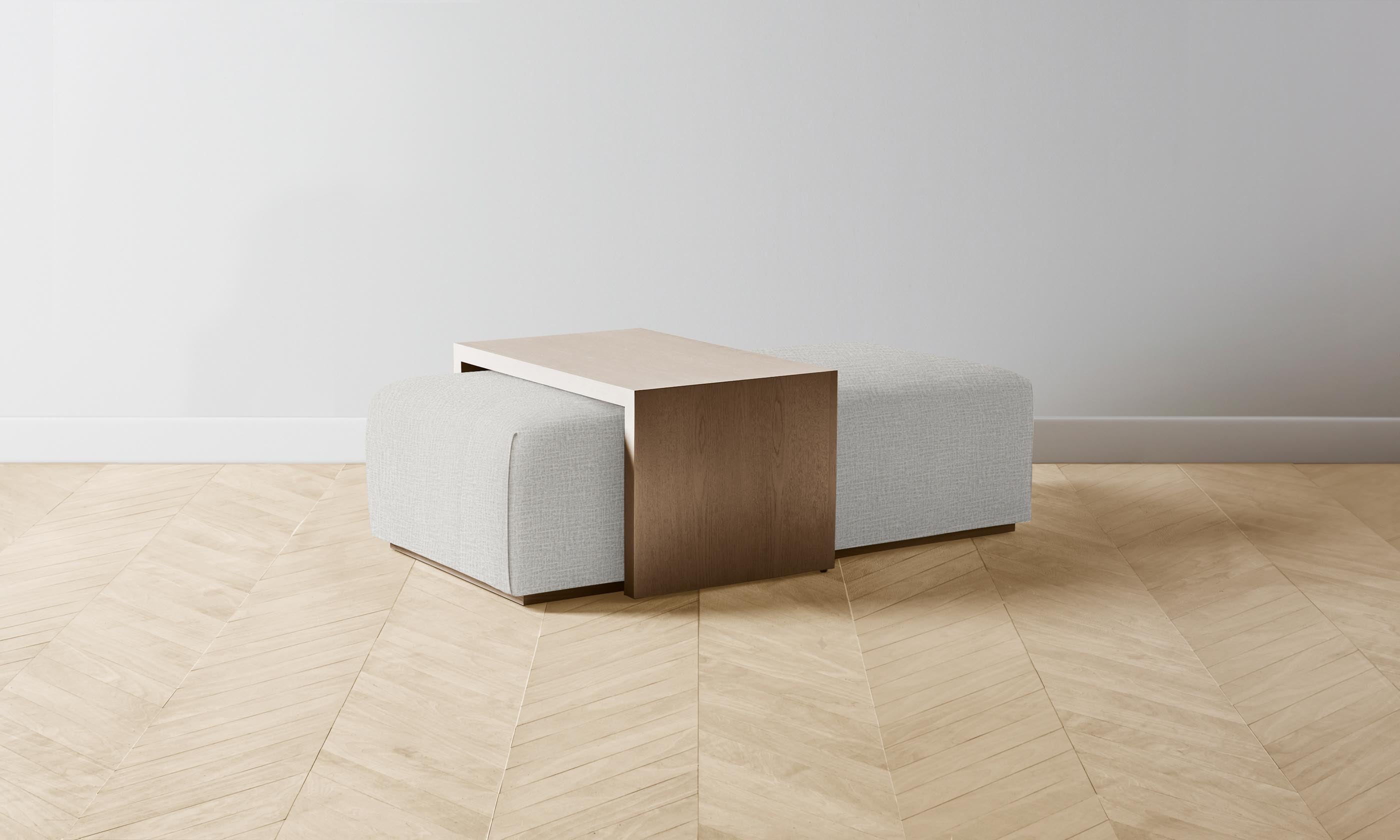 The Bowery Ottoman - Performance Woven Chenille Steel Grey Storage Bench with Tufted Top | Perfect for Living Room, Bedroom, or Entryway Seating and Storage
