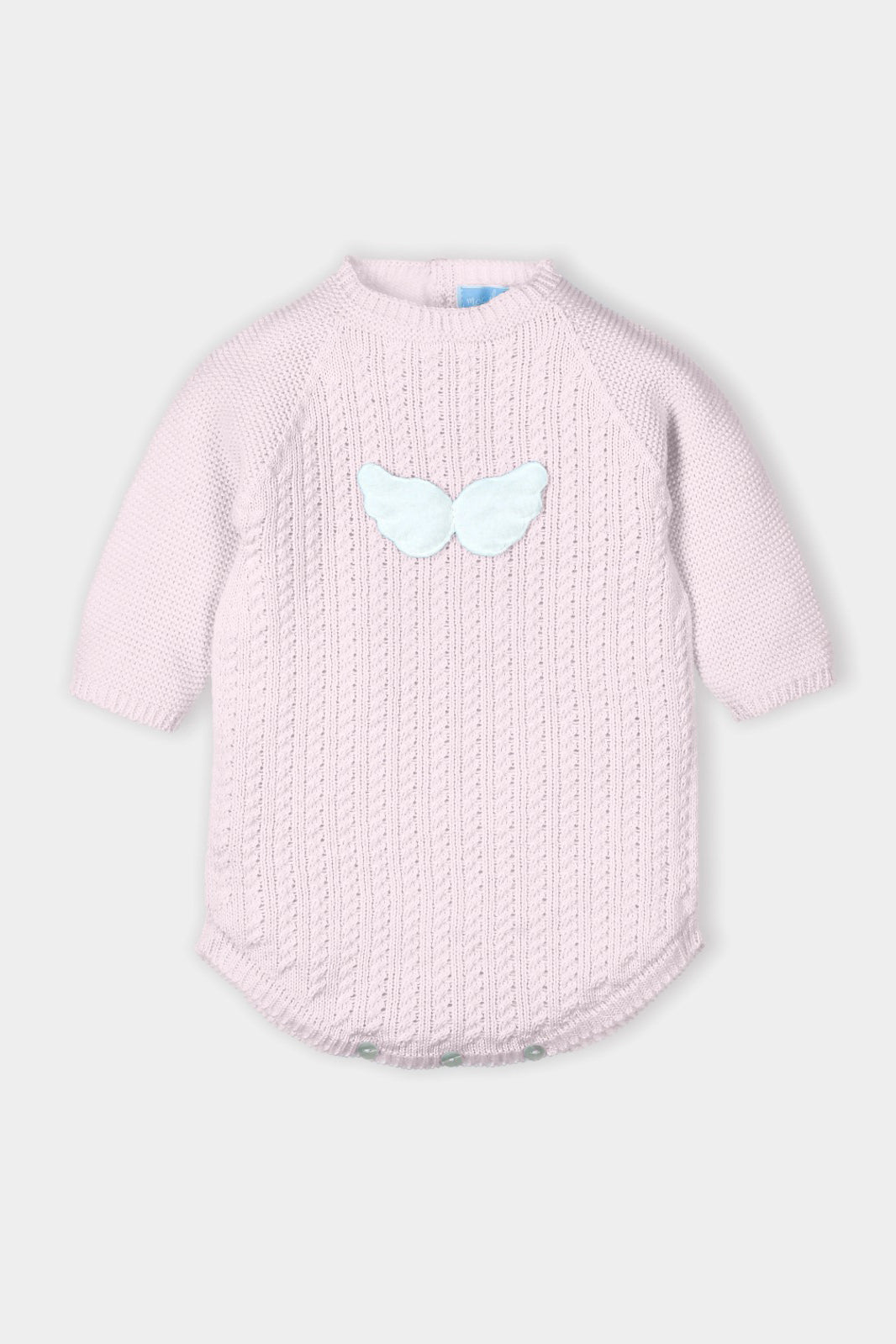 Yael Knitted Angel Wings Romper - Soft Baby Jumpsuit for Newborns & Infants | Perfect for Photo Shoots, Baptisms & Special Occasions