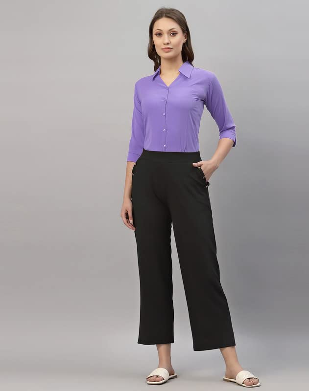 Selvia Women's Solid Color Regular Fit Casual Shirt - Perfect for Office Wear, Daily Outfits & Business Casual Occasions